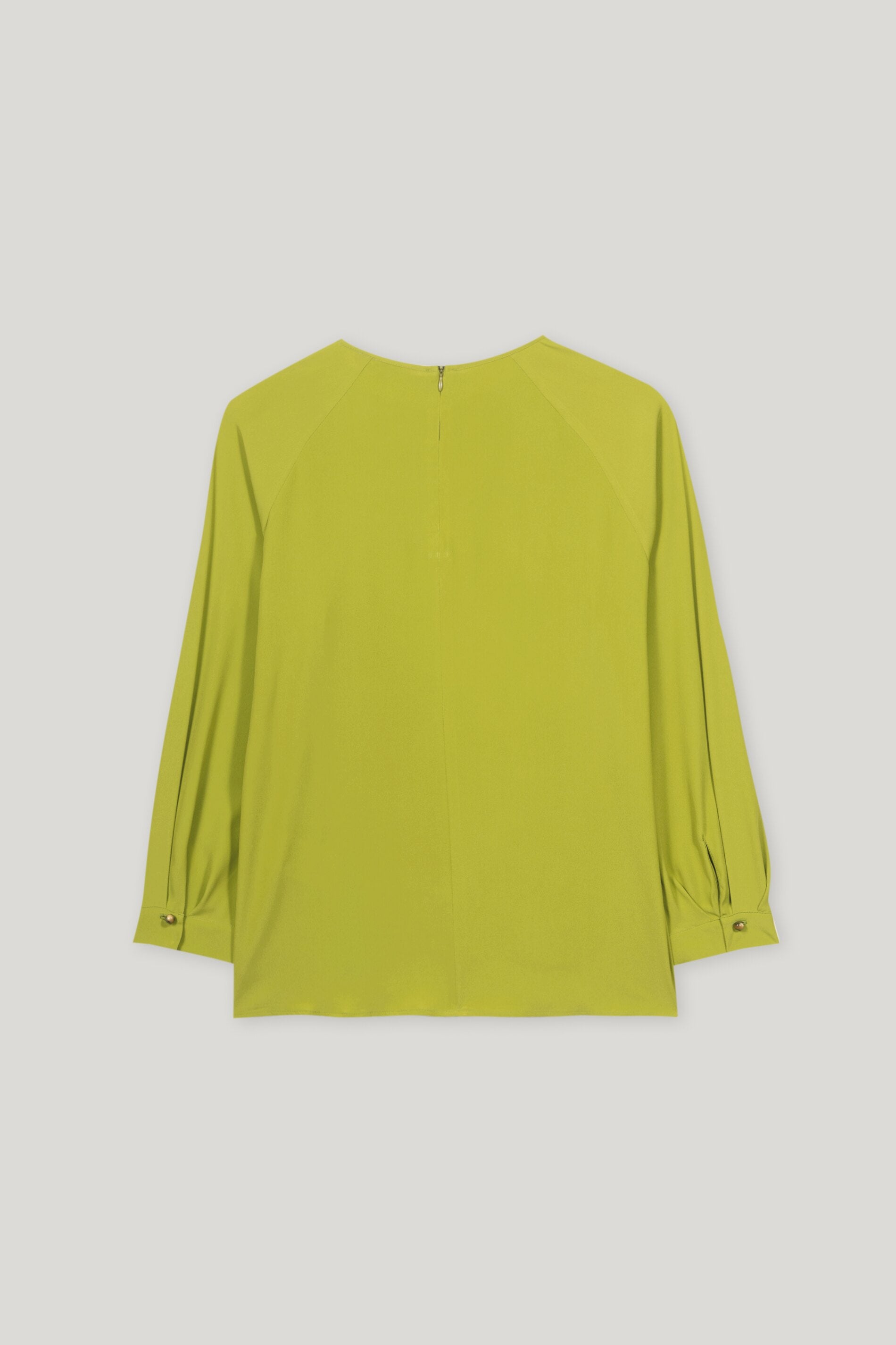 Blusenshirt aus Seiden-Mix - acid green - Standard | Artikel Rück