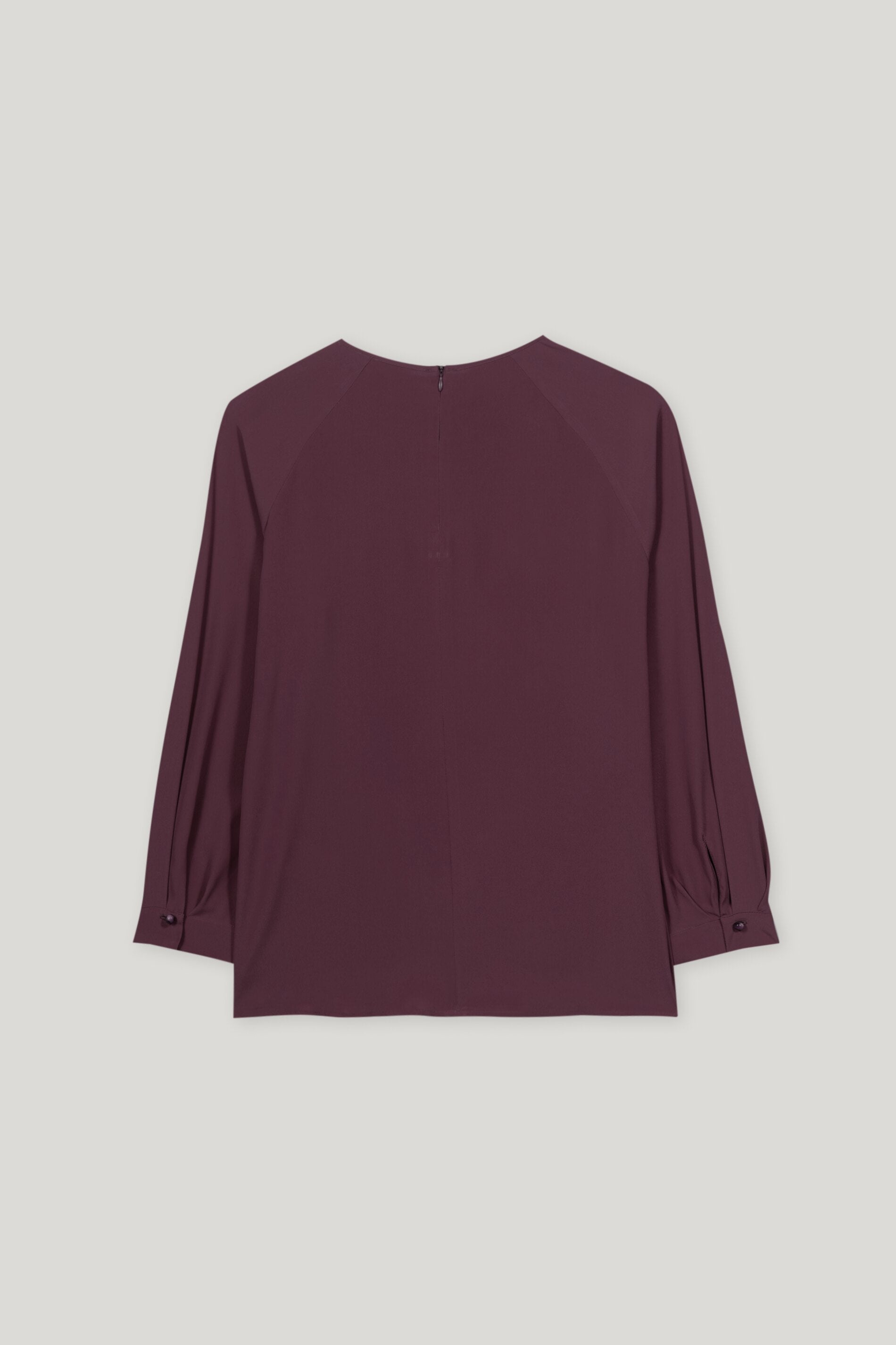 Blusenshirt aus Seiden-Mix - burgundy - Standard | Artikel Rück