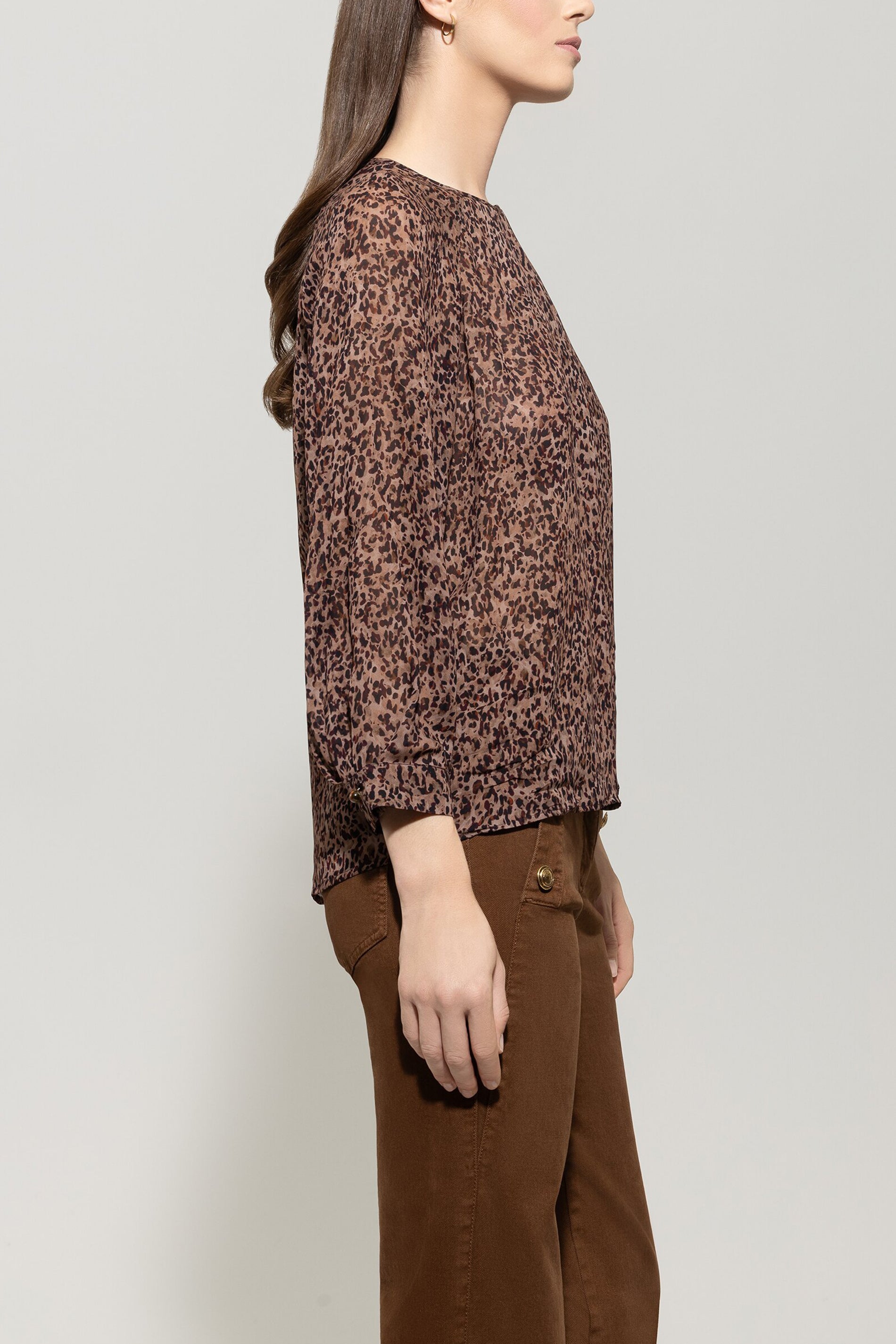 Bluse mit Animal-Print - multi - Standard | Model Seite