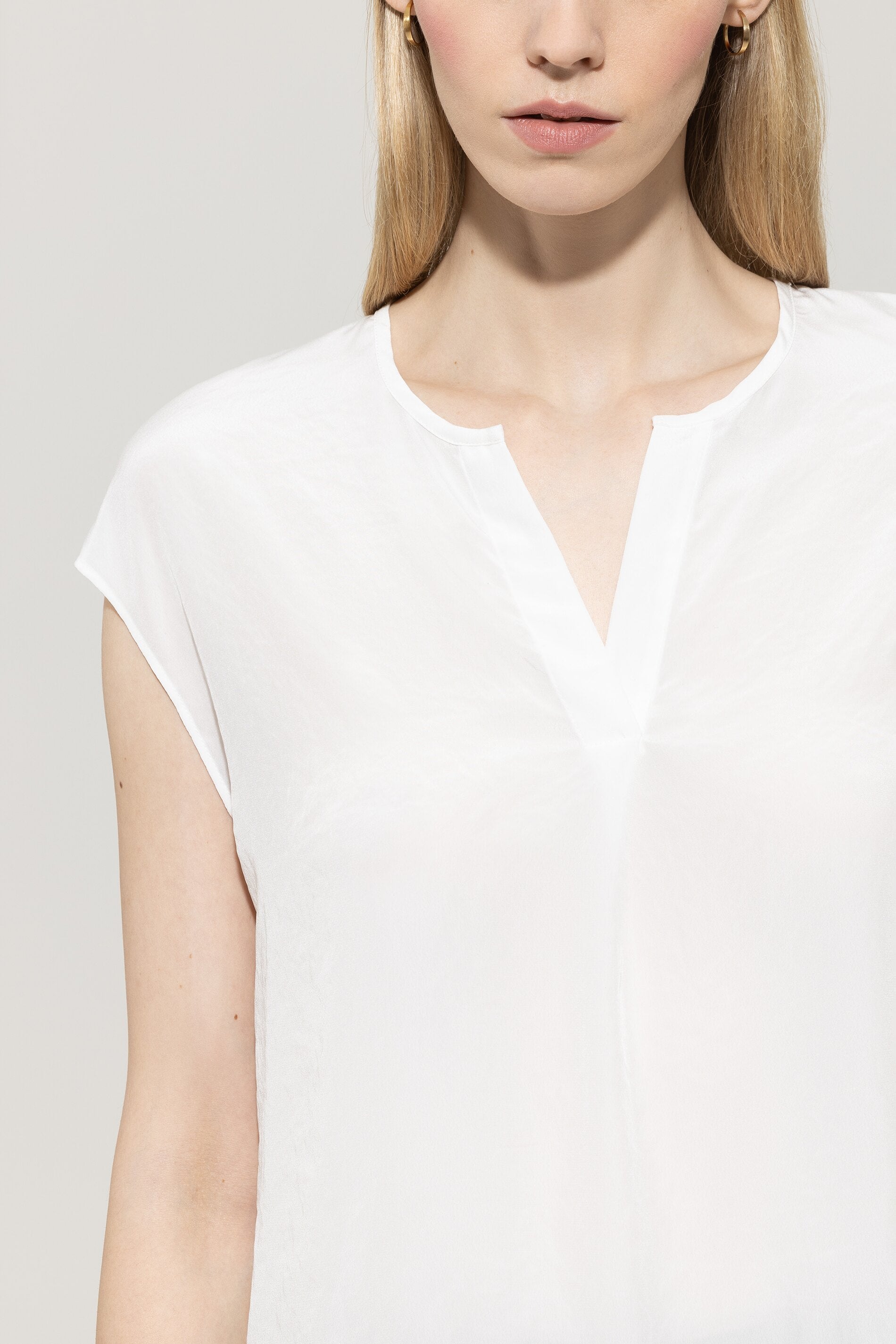 Fließendes Blusentop - off white - Standard | Model Detail