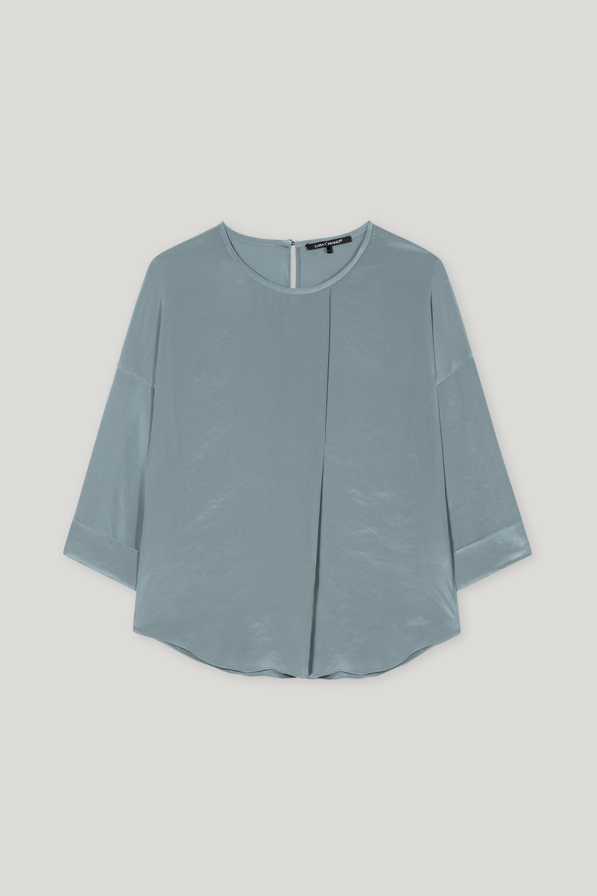 Fließendes Blusenshirt - greyish blue - Standard | Artikel Front