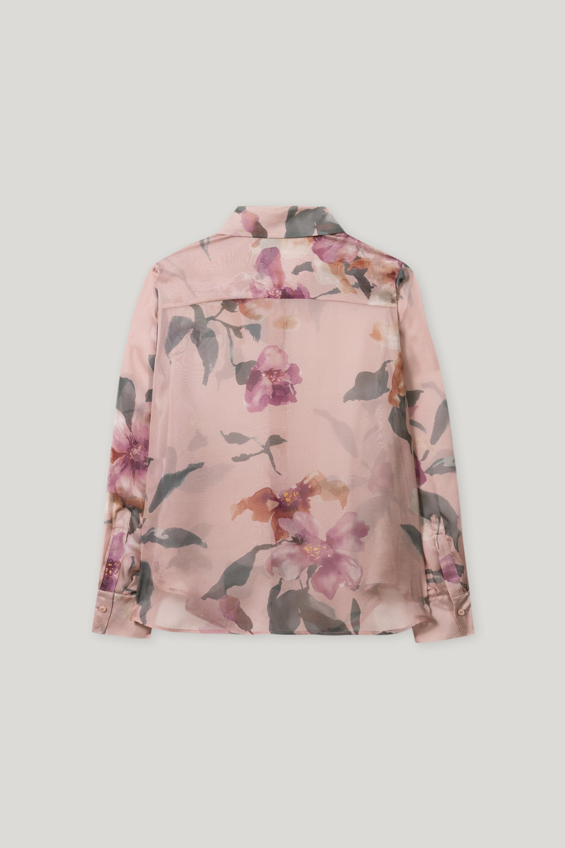 Seidenbluse mit Flower-Print - multi - Standard | Artikel Rück