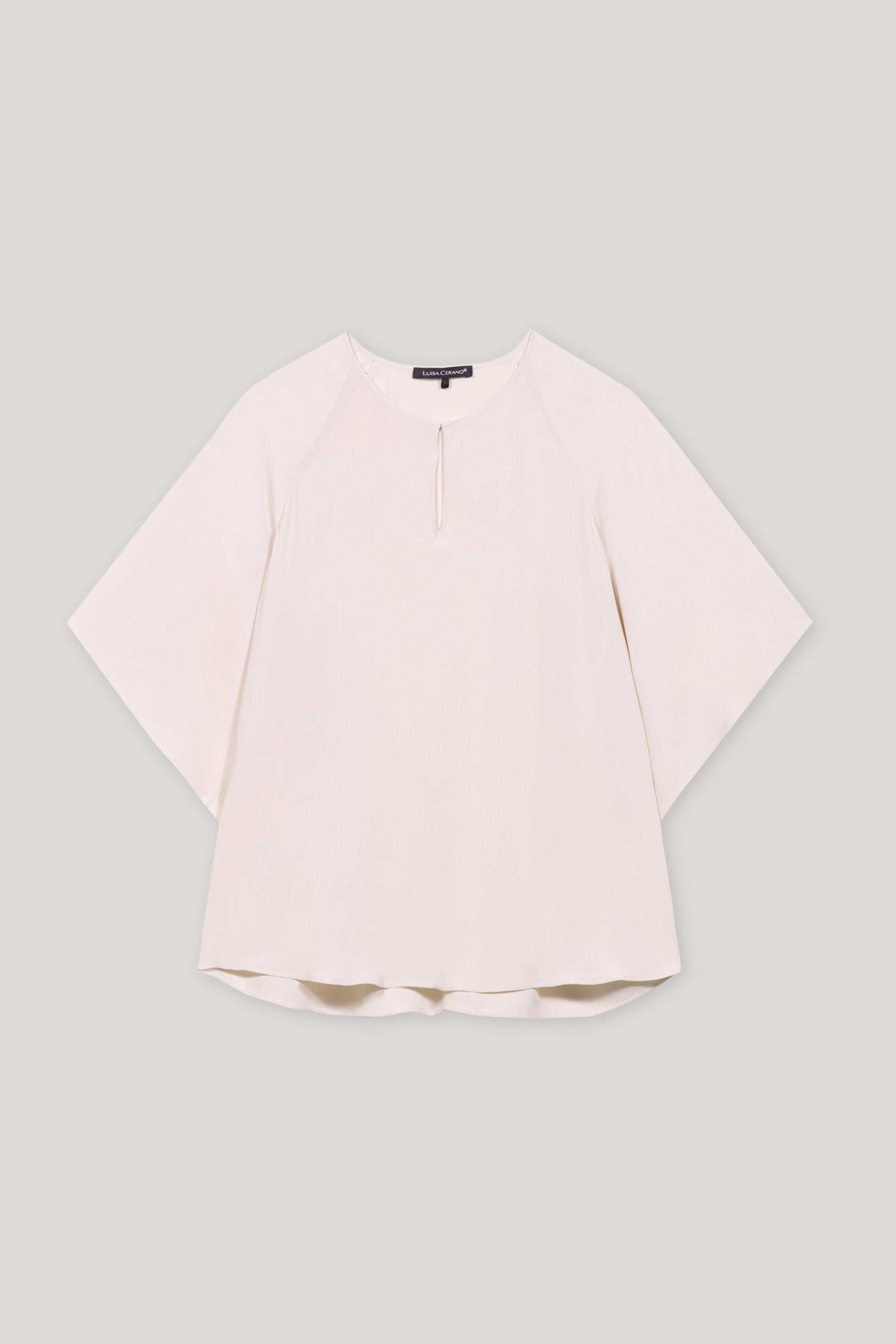 Tunikabluse aus Seiden-Mix - creamy powder - Standard | Artikel Front