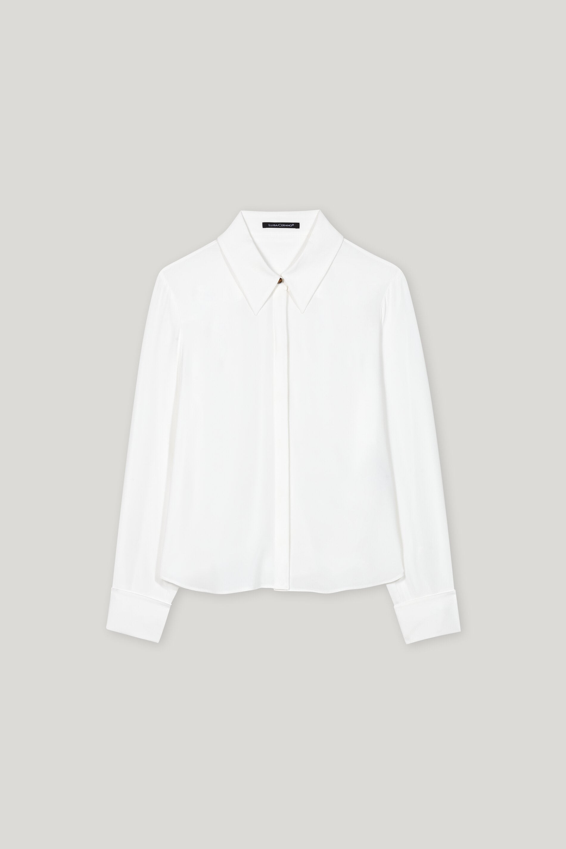 Hemdbluse aus Seiden-Mix - off white - Standard | Artikel Front