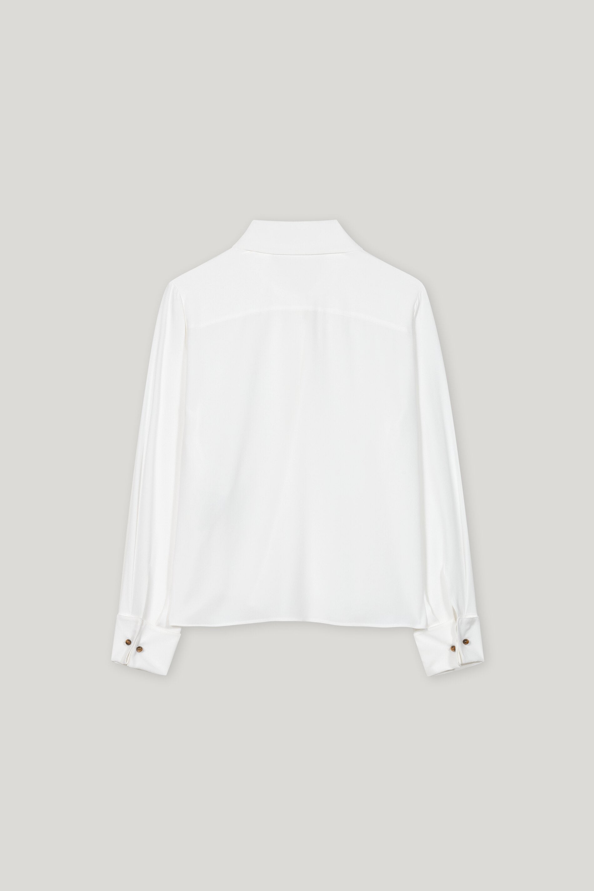 Hemdbluse aus Seiden-Mix - off white - Standard | Artikel Rück