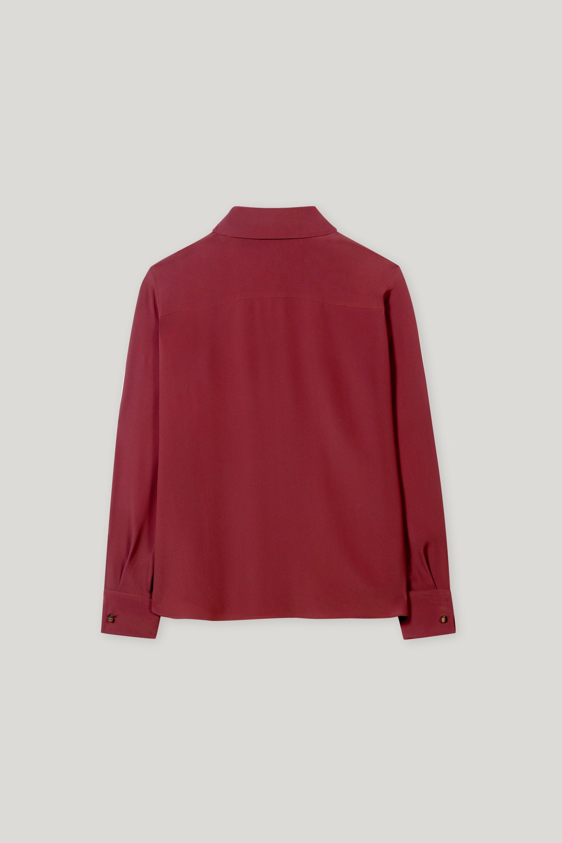 Hemdbluse aus Seiden-Mix - berry red - Standard | Artikel Rück