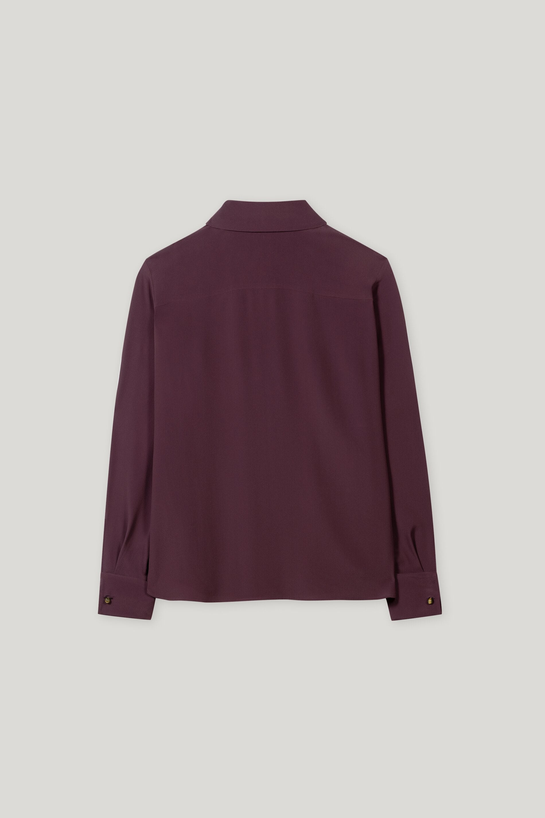 Hemdbluse aus Seiden-Mix - burgundy - Standard | Artikel Rück