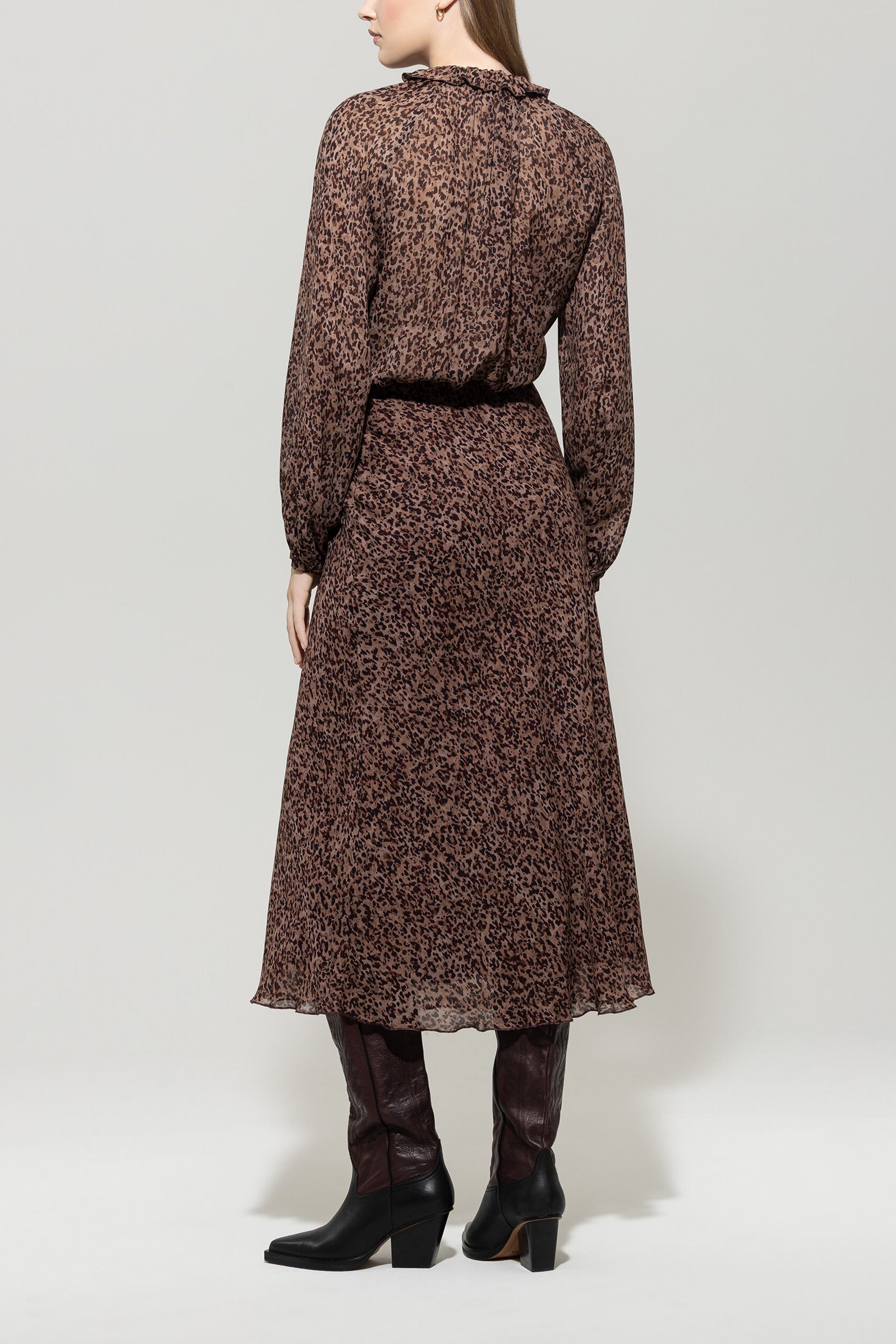 Bluse mit Animal-Print - multi - Standard | Model Rück