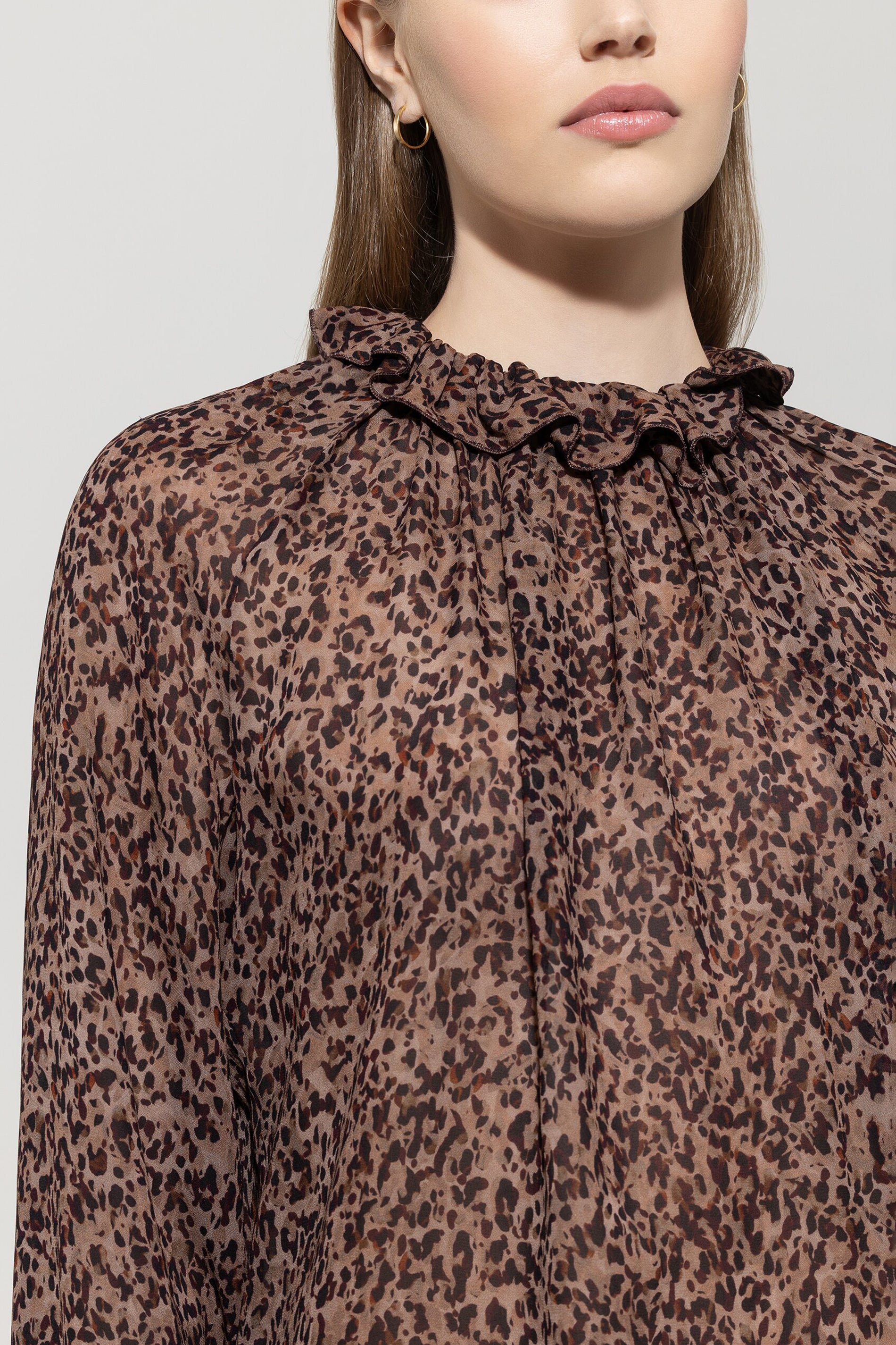 Bluse mit Animal-Print - multi - Standard | Model Detail