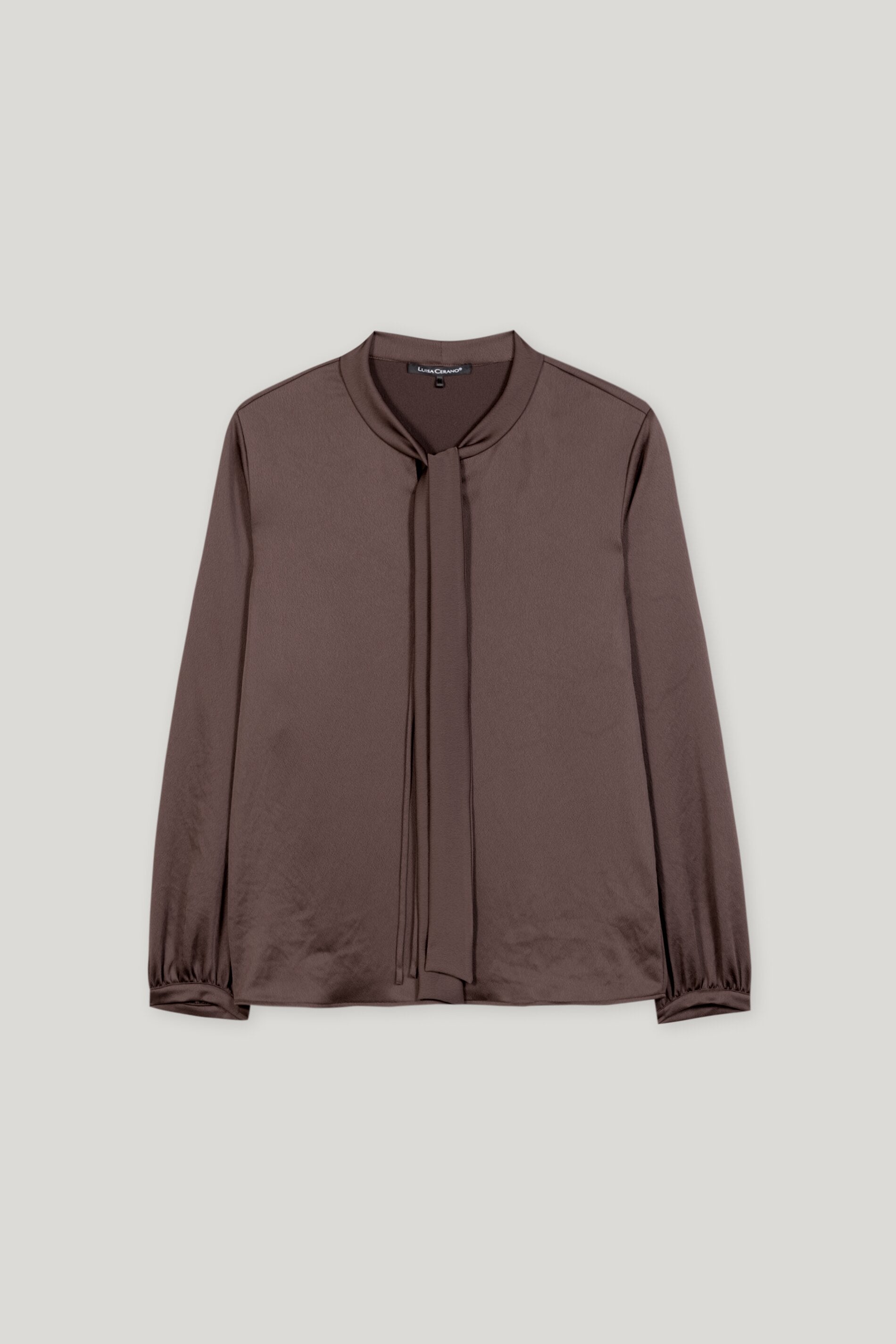 Bluse mit Schluppendetails - espresso - Standard | Artikel Front