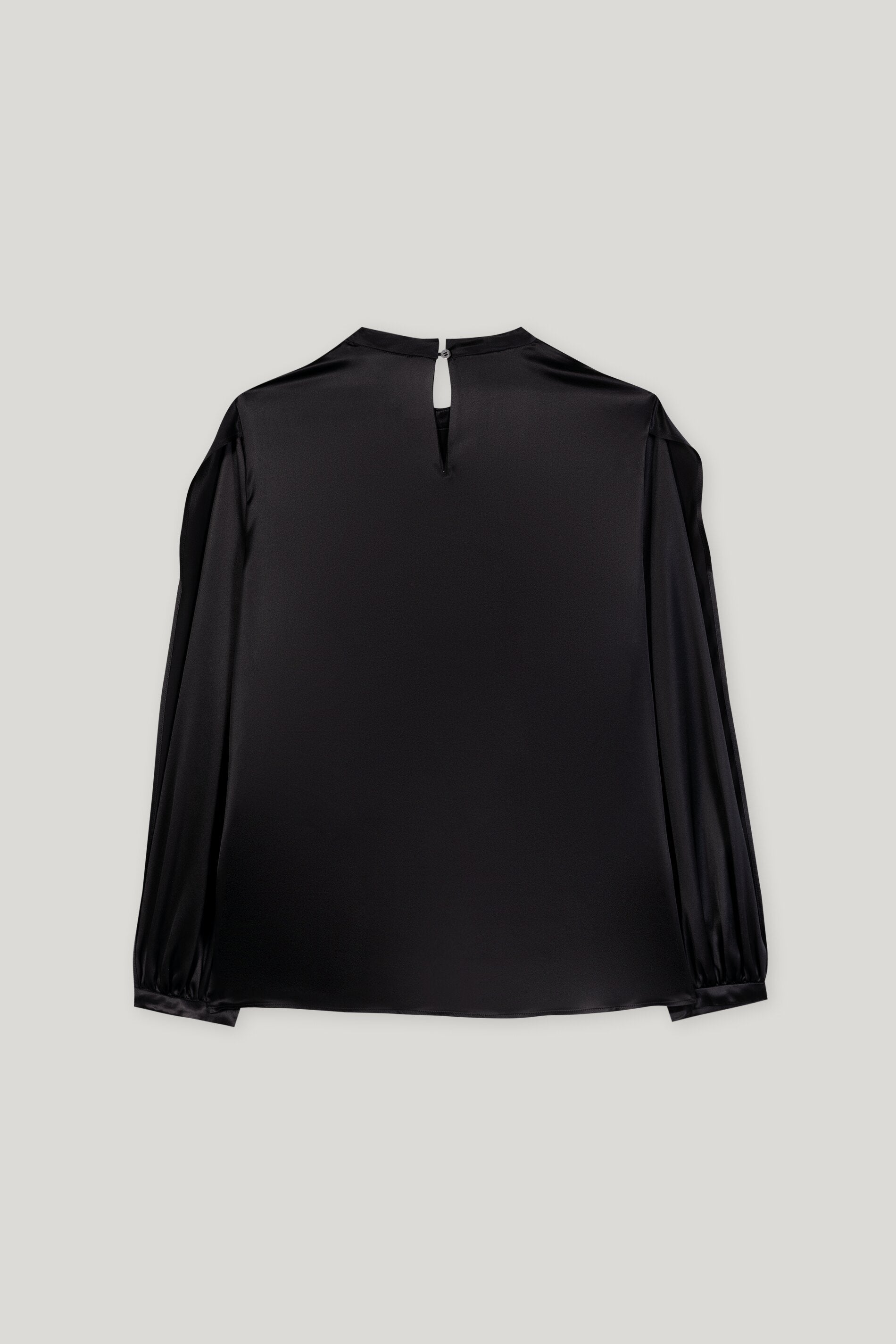 Seidenbluse mit offenen Ärmeln - deep black - Standard | Artikel Rück