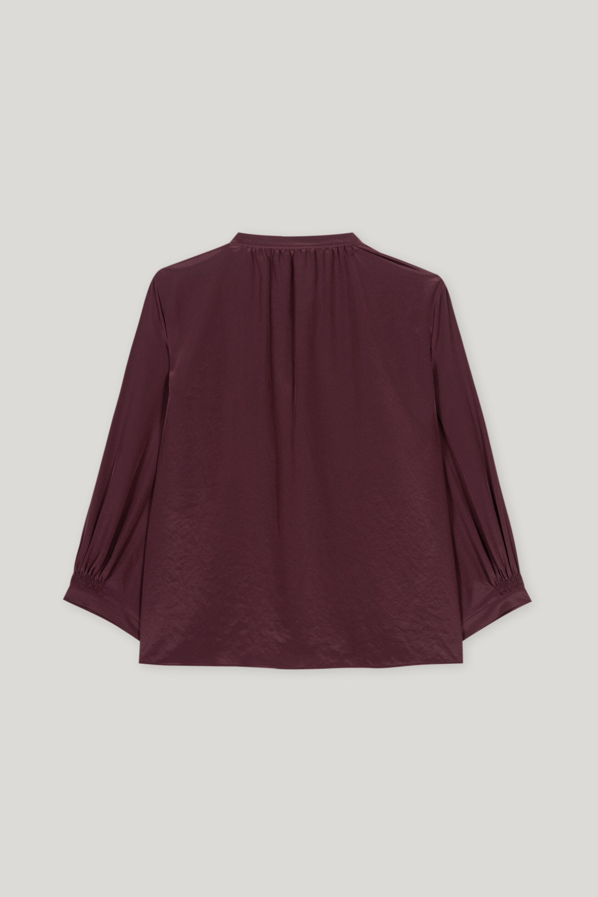 Bluse mit Smokdetail - burgundy - Standard | Artikel Rück
