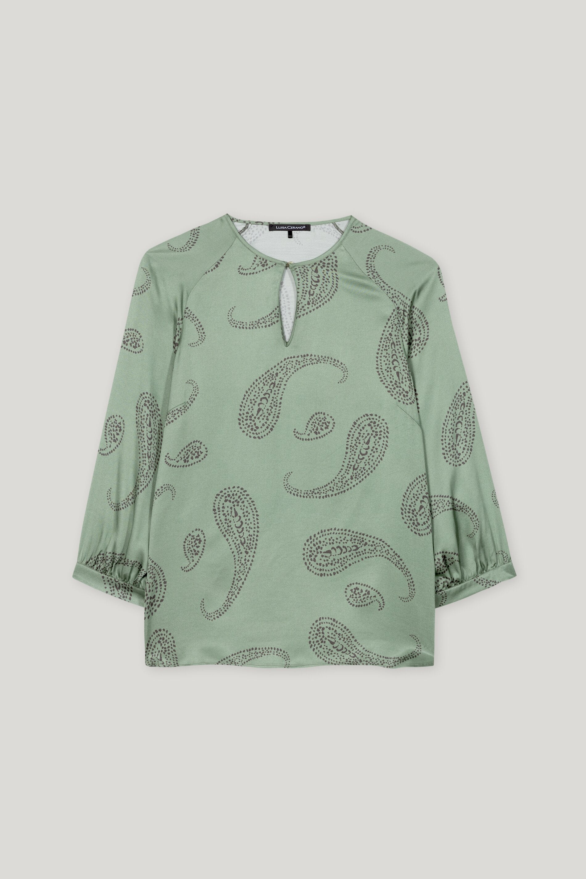 Blusenshirt mit Paisley-Print - salbei - Standard | Artikel Front