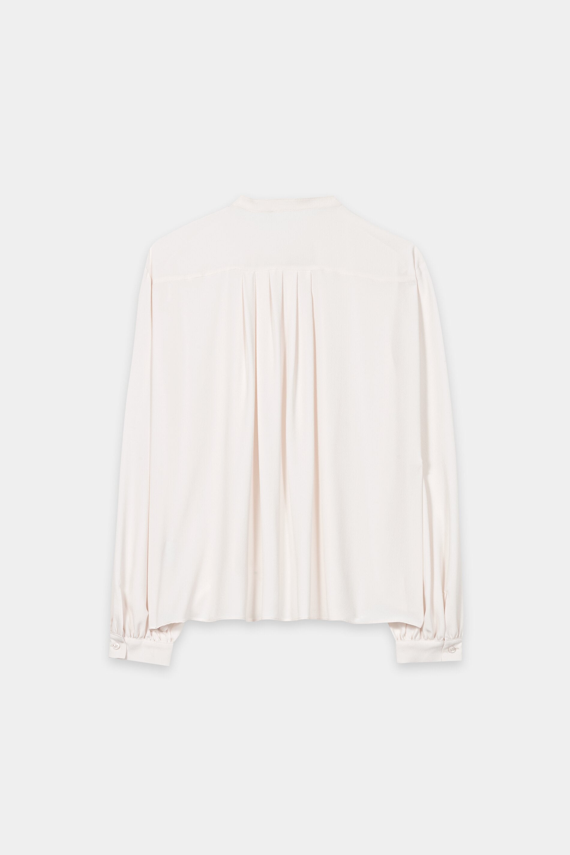 Langarmbluse aus Seiden-Mix - cream - Standard | Artikel Rück