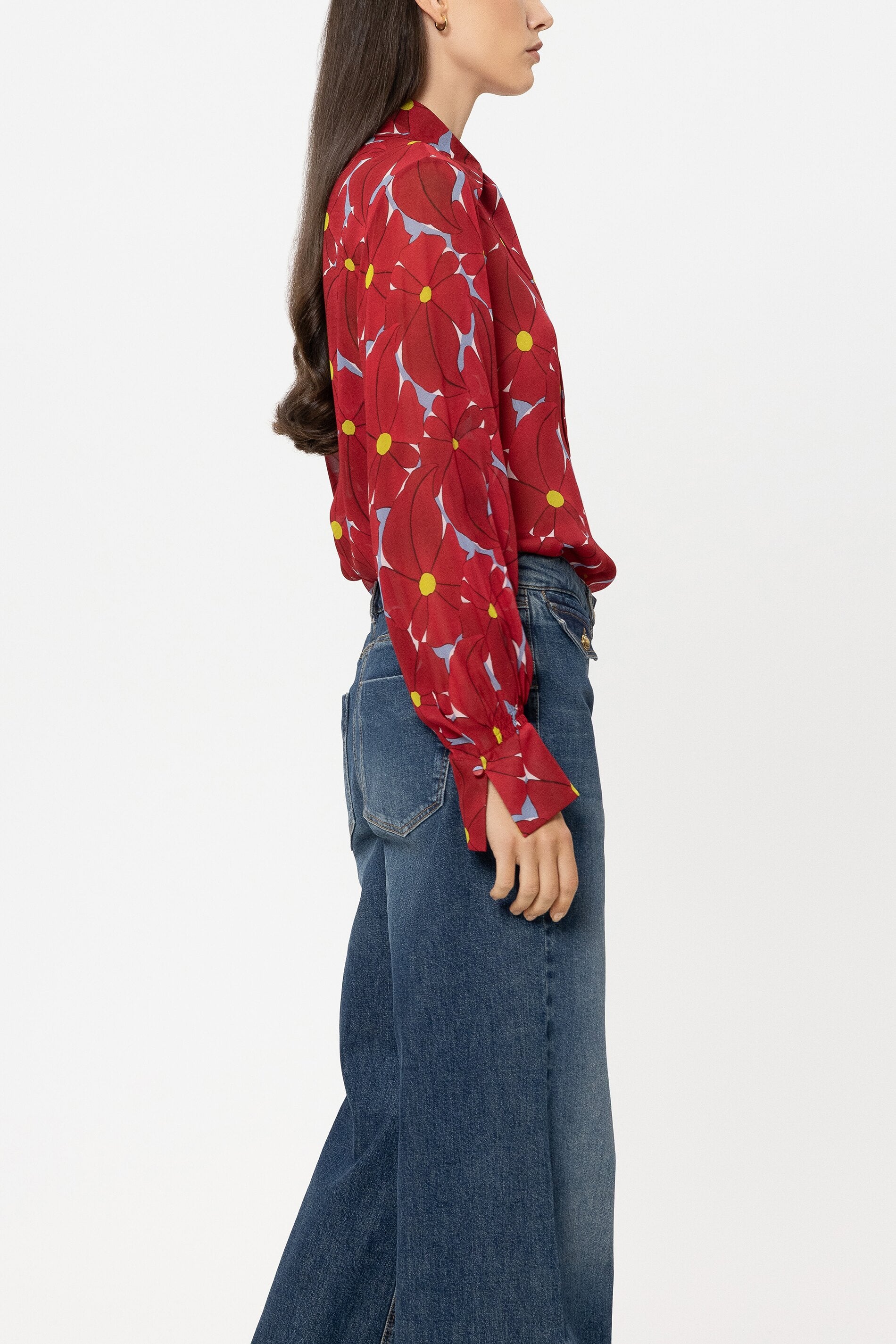 Bluse mit Flower-Print - multi - Standard | Model Seite