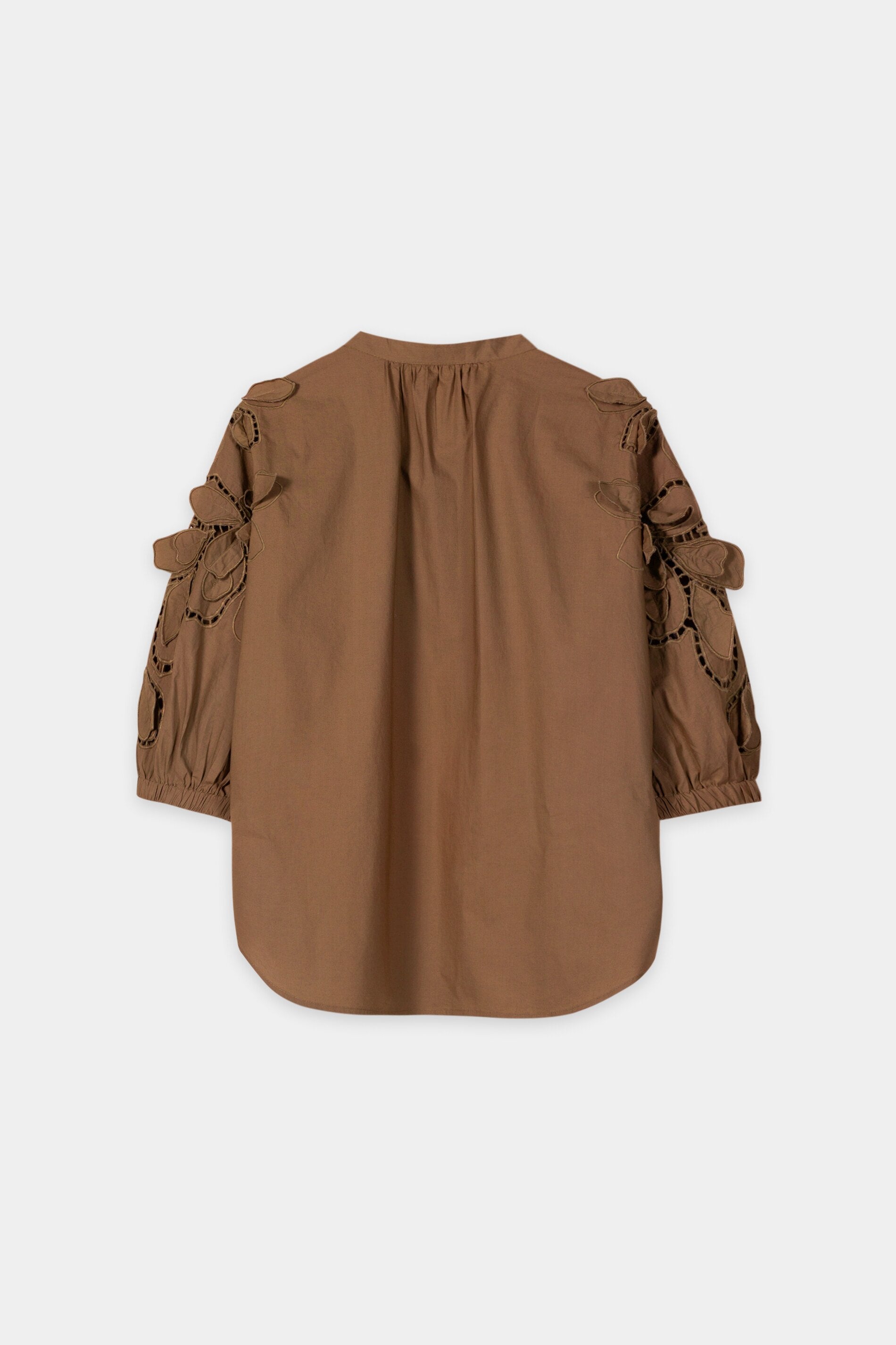 Bluse mit Lochstickerei - dark terracotta - Standard | Artikel Rück