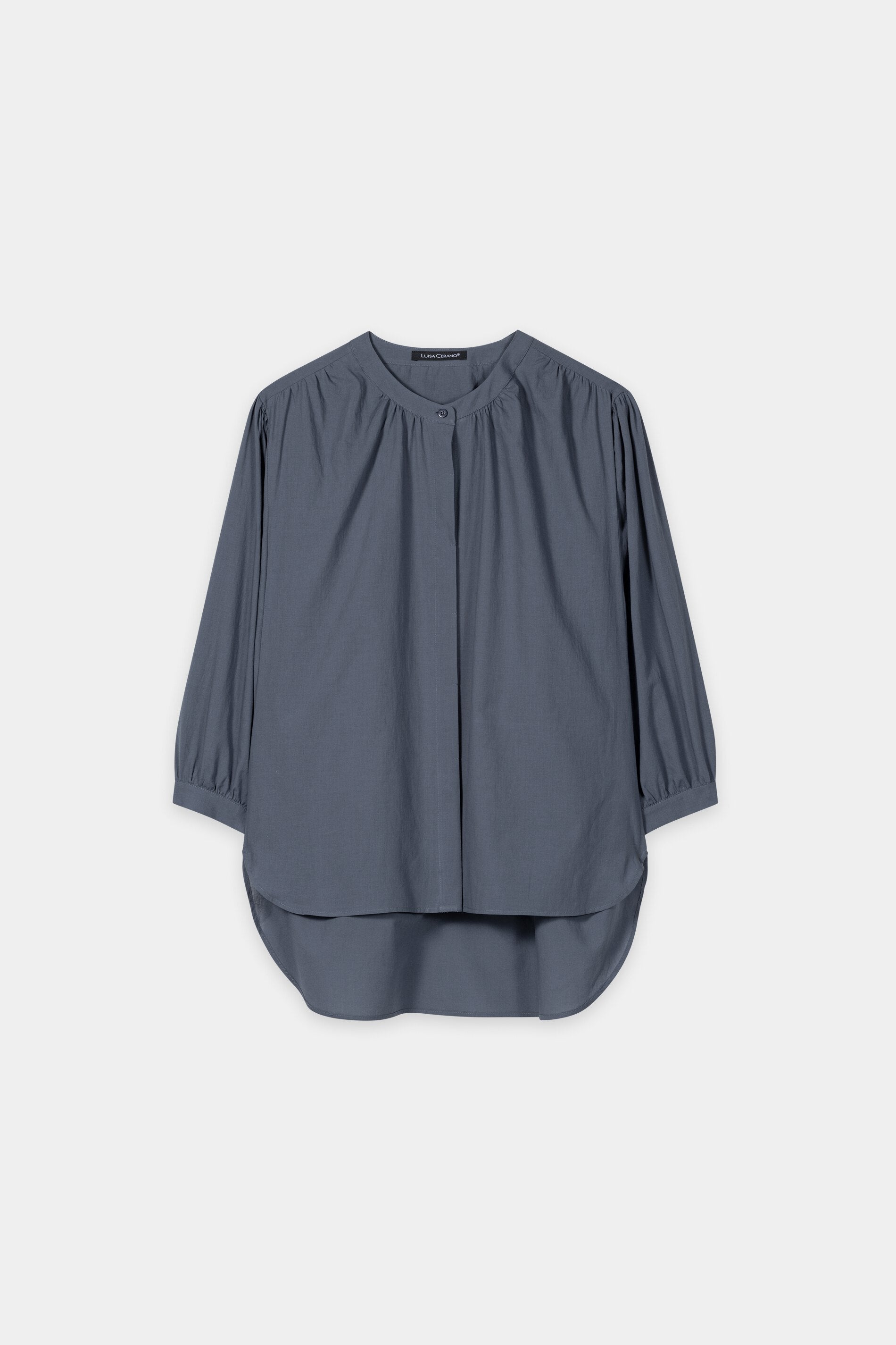 Hemd aus Baumwollvoile - tinted blue - Standard | Artikel Front