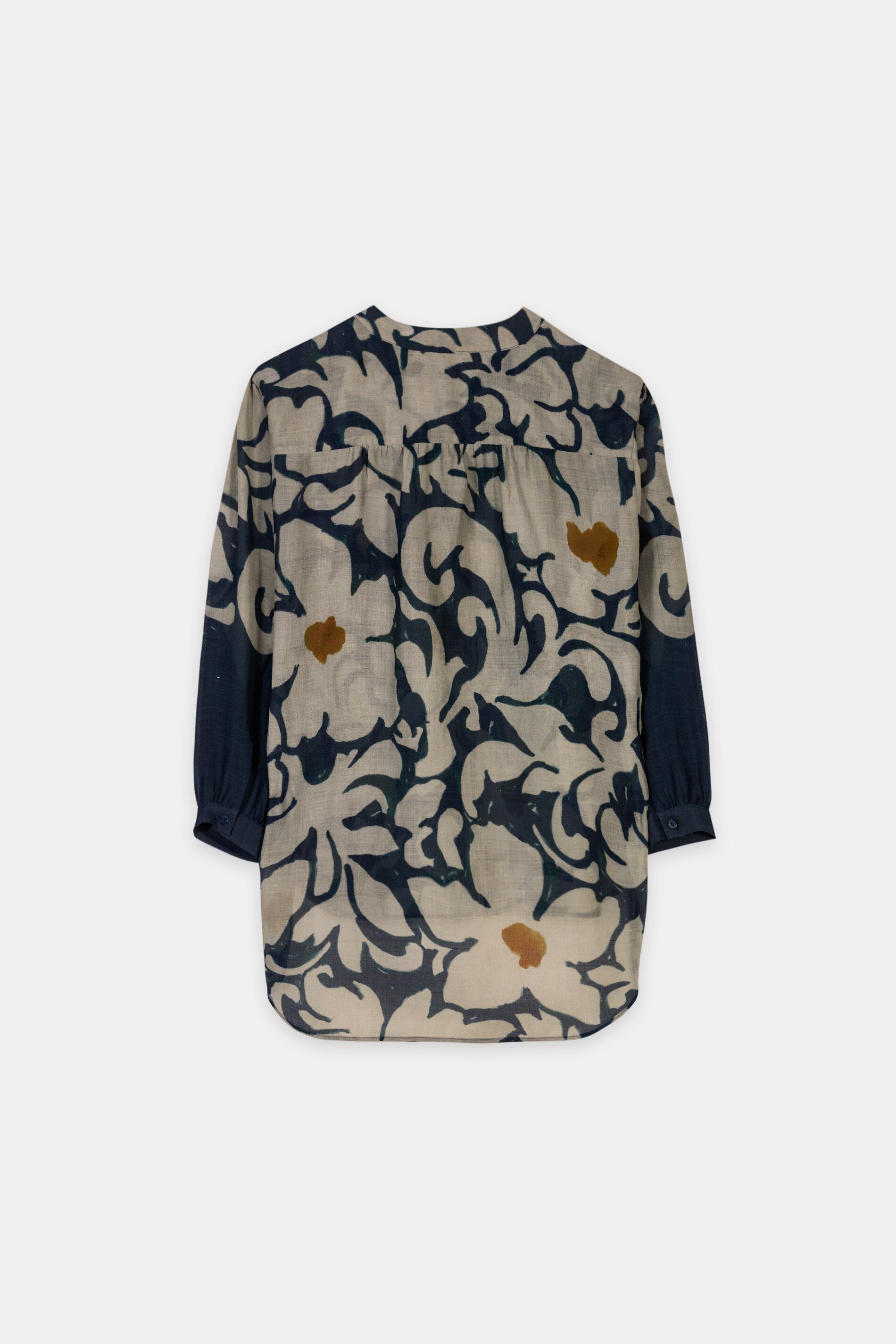 Bluse mit Flower-Print - tinted blue / multi - Standard | Artikel Rück