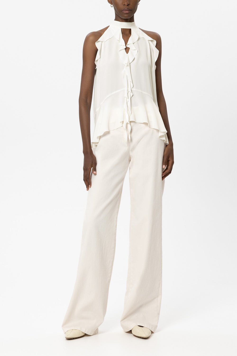 Bohotop aus Seiden-Mix - off-white - Standard