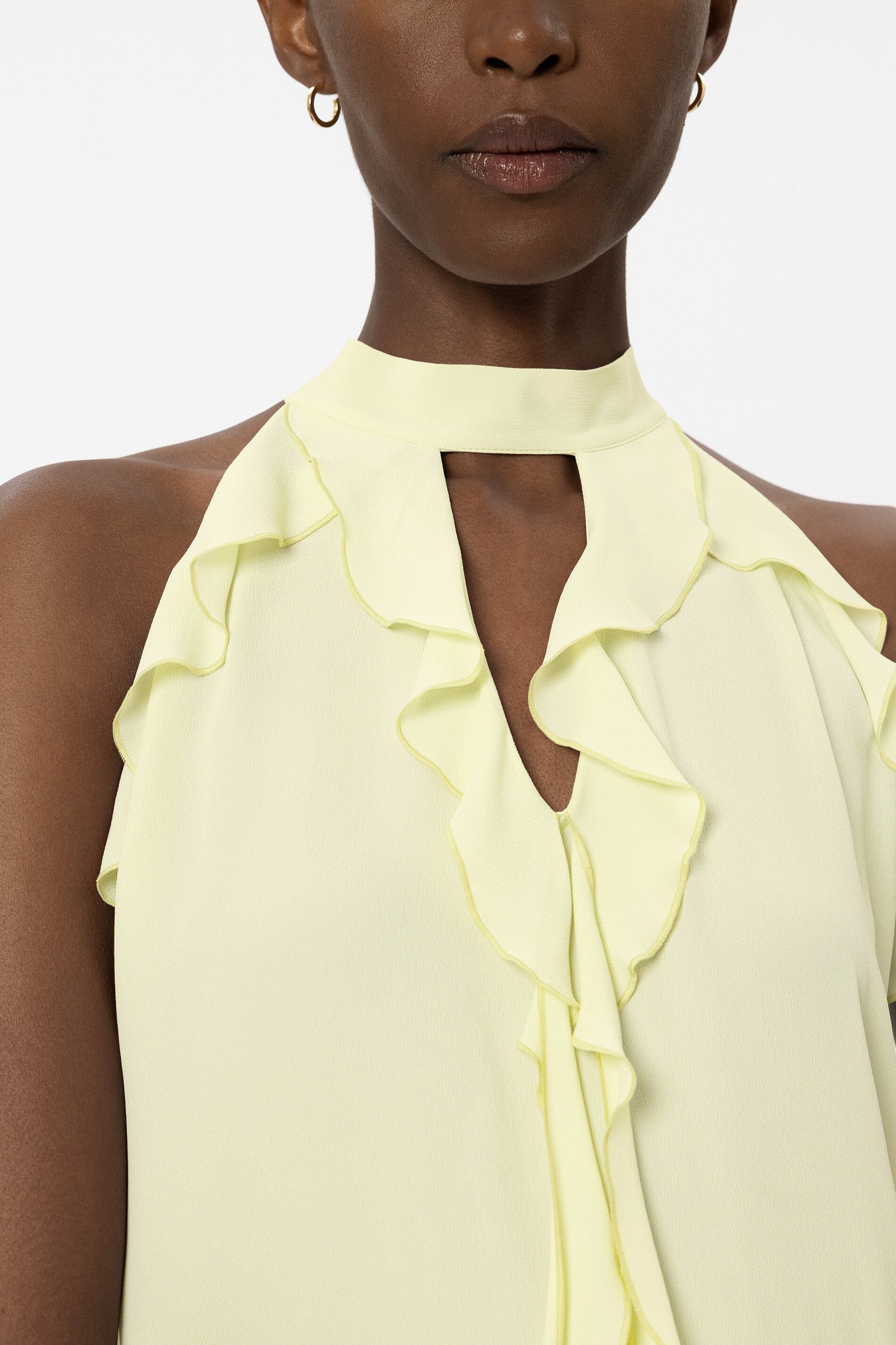 Bohotop aus Seiden-Mix - citron - Standard | Model Detail