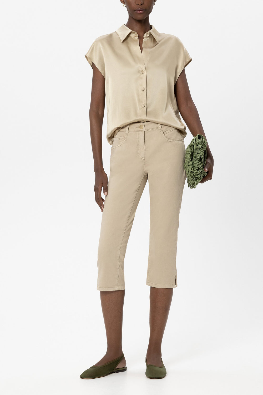 Seiden-Top - sand - Standard