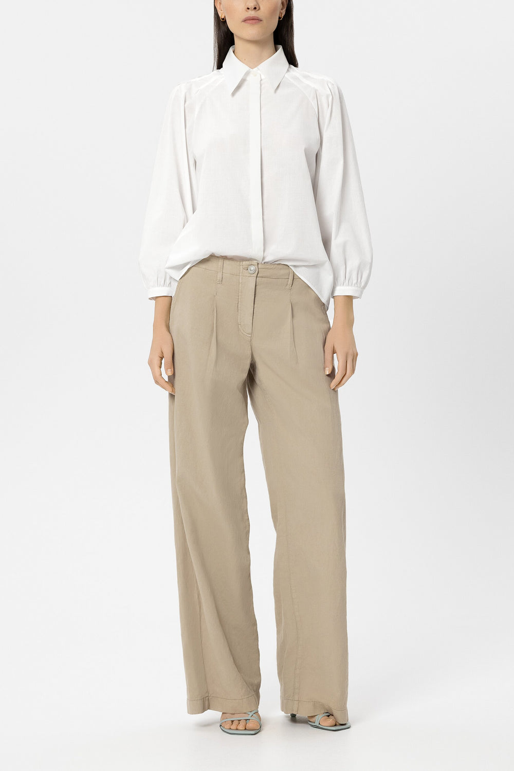 Hemdbluse aus Baumwollvoile - white - Standard