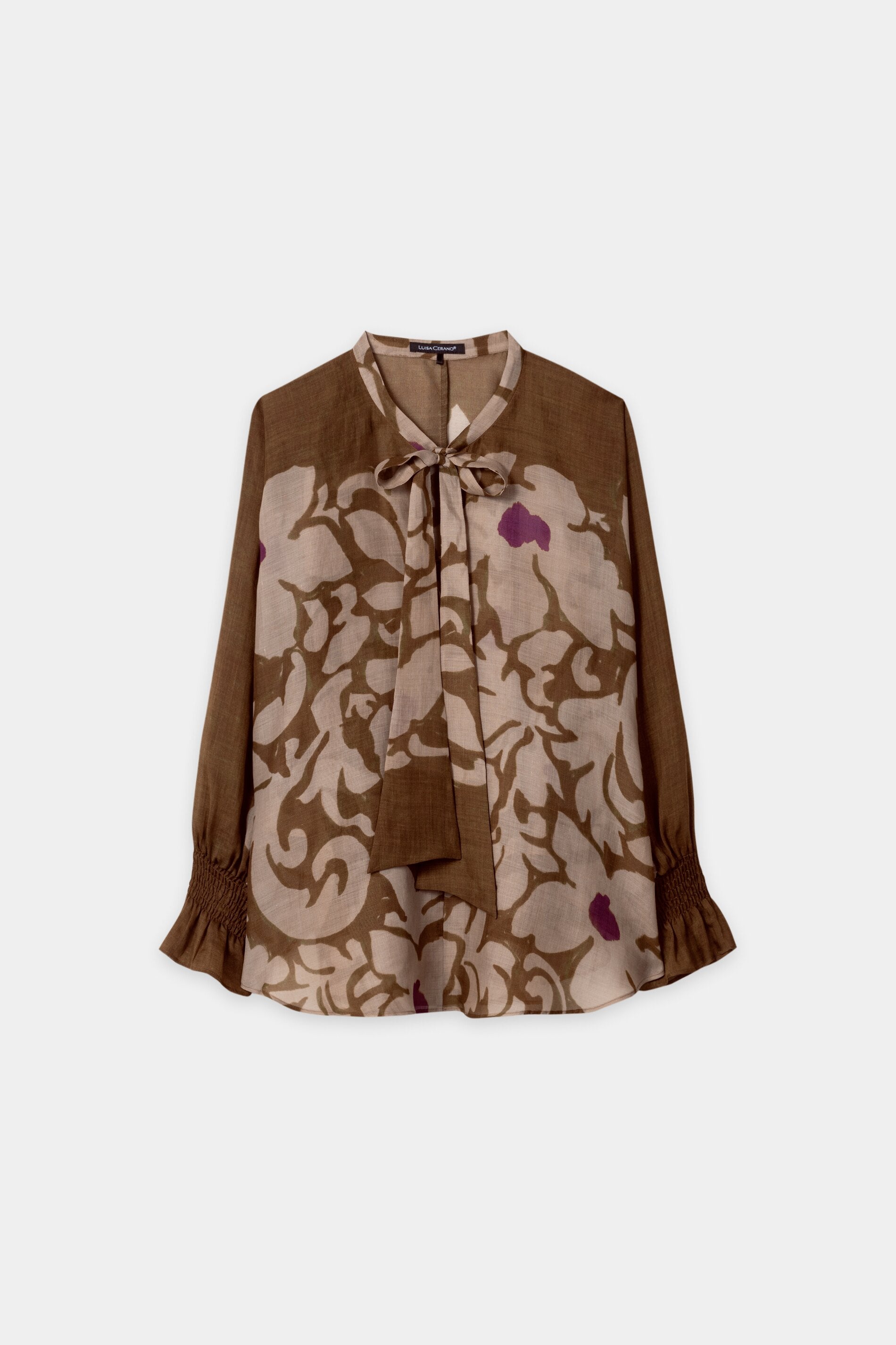 Bluse mit Flower-Print - light terracotta / multi - Standard | Artikel Front