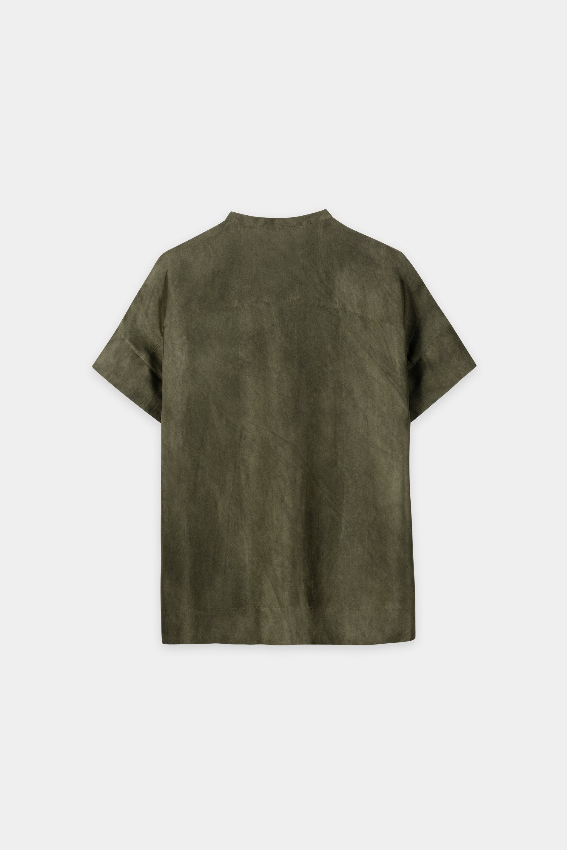 Tunika aus Seiden-Mix - khaki - Standard | Artikel Rück