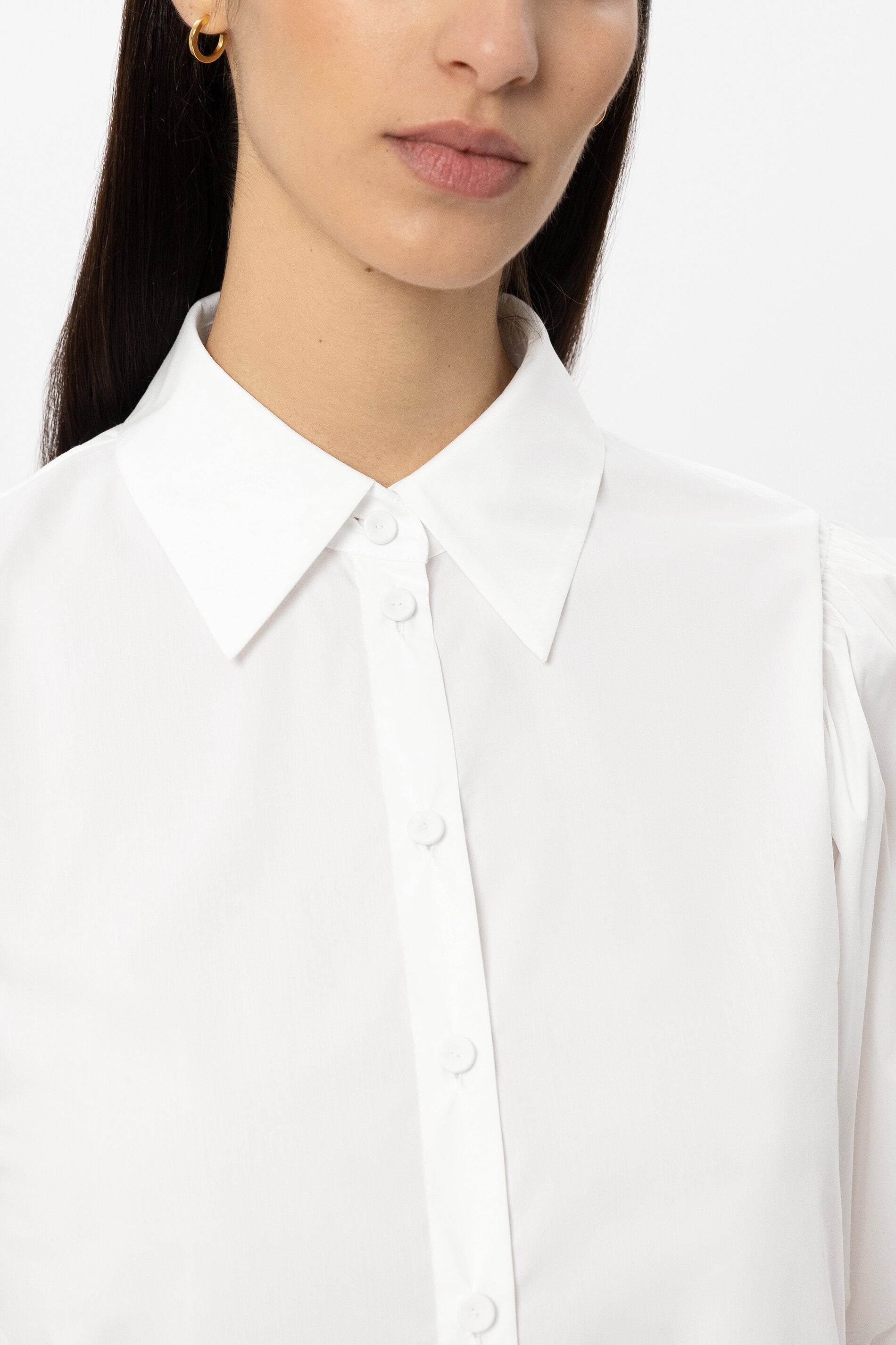 Bluse aus Baumwoll-Mix - white - Standard | Model Detail