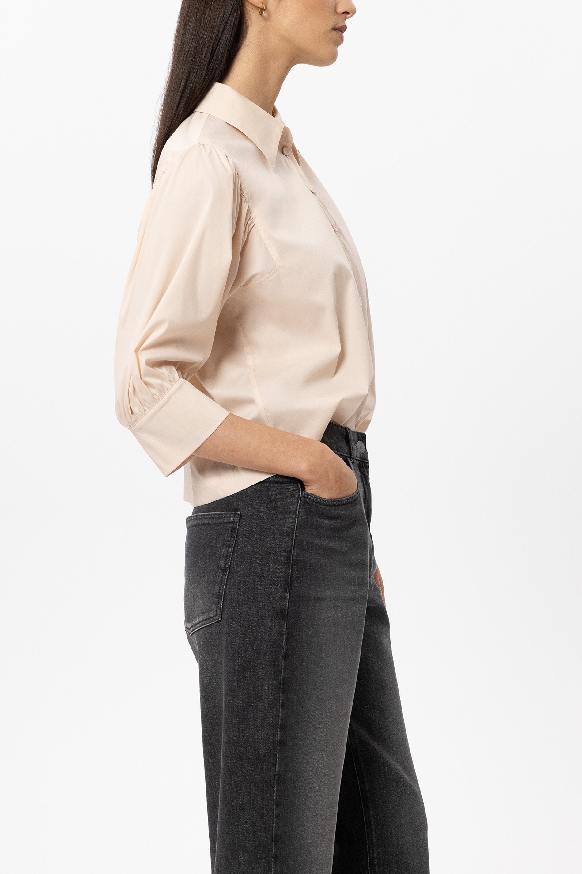 Bluse aus Baumwoll-Mix - powder - Standard | Model Seite