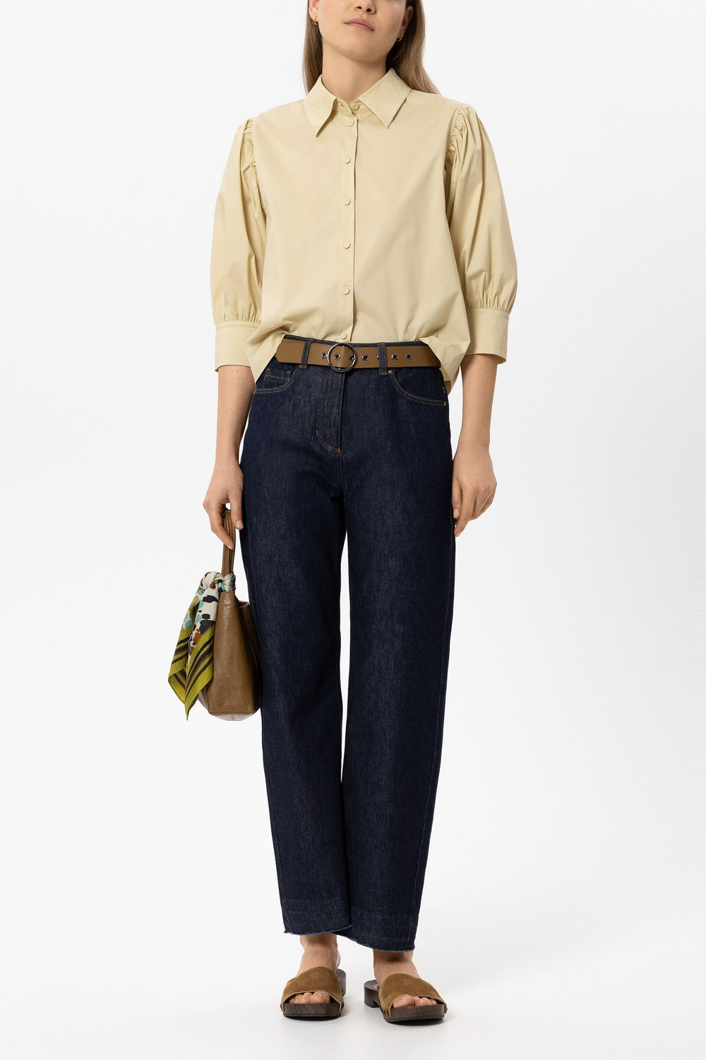 Cotton Blend Blouse - butter yellow - Standard