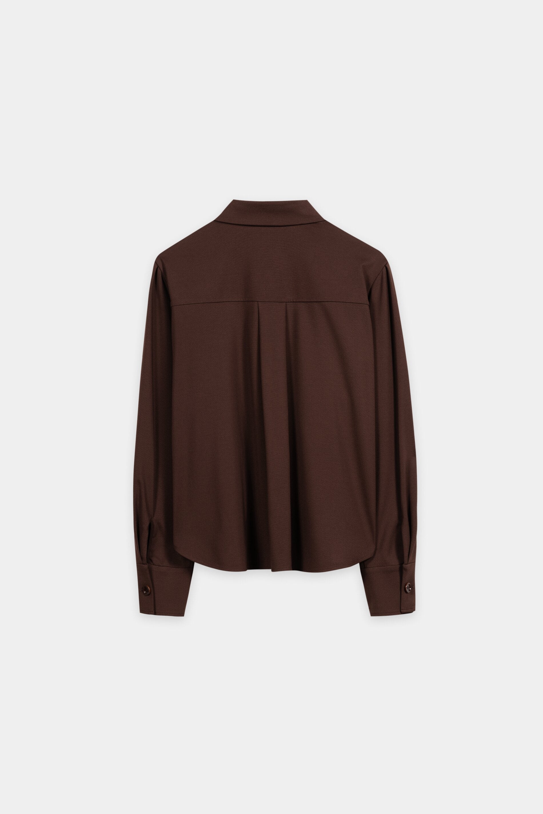 Hemdbluse aus Punto-Milano - marone - Standard | Artikel Rück