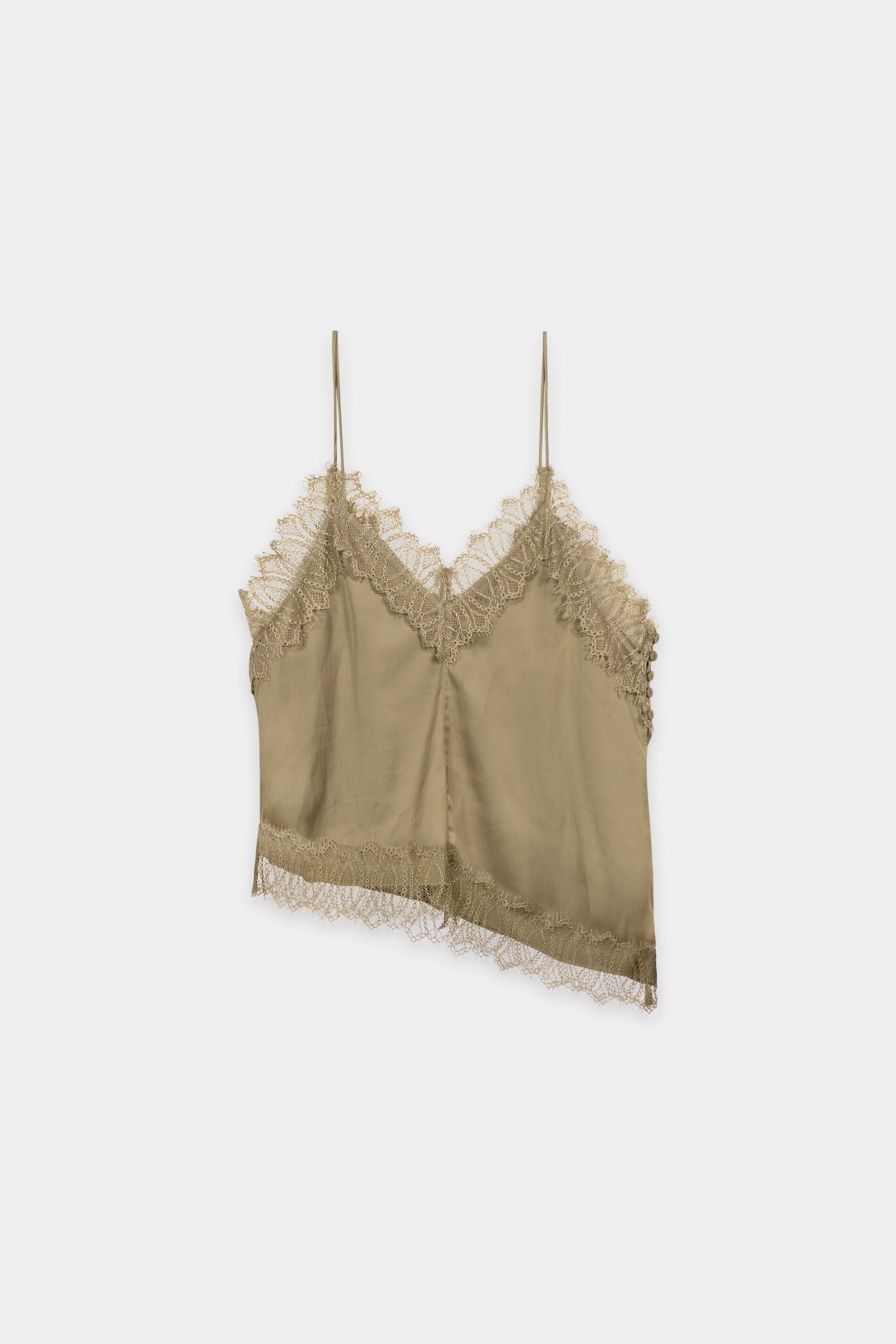 Satin-Lingerie-Top - salbei - Standard | Artikel Front
