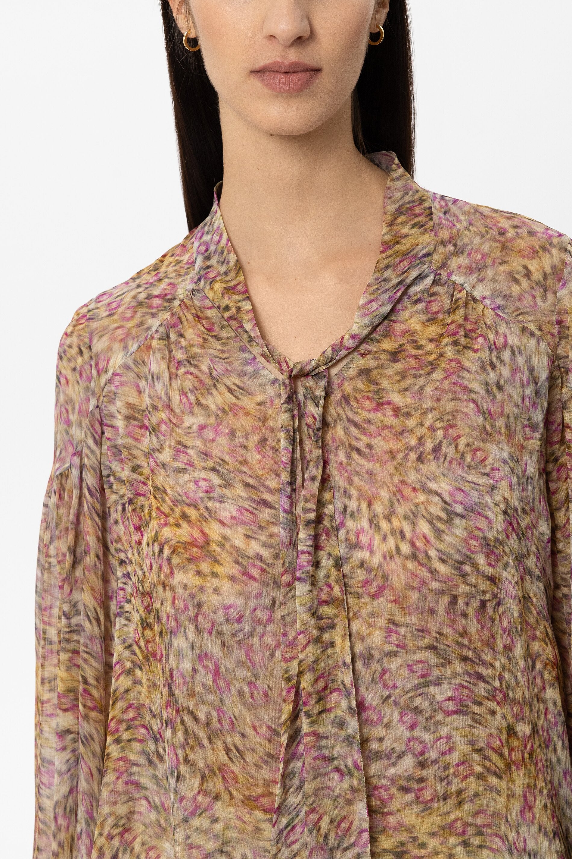 Bluse mit Animal-Print - multi - Standard | Model Detail
