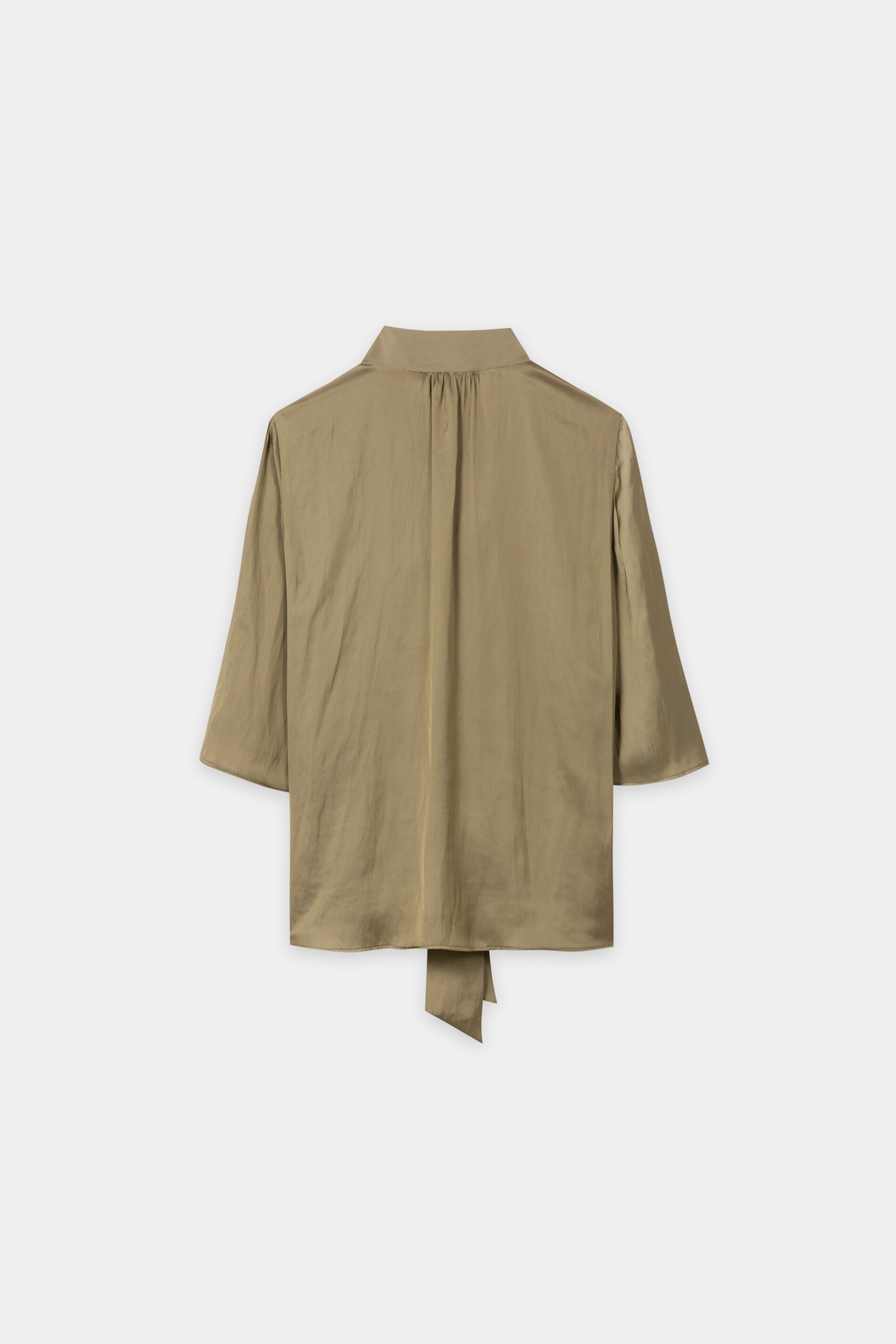 Satin-Bluse mit Schluppe - salbei - Standard | Artikel Rück