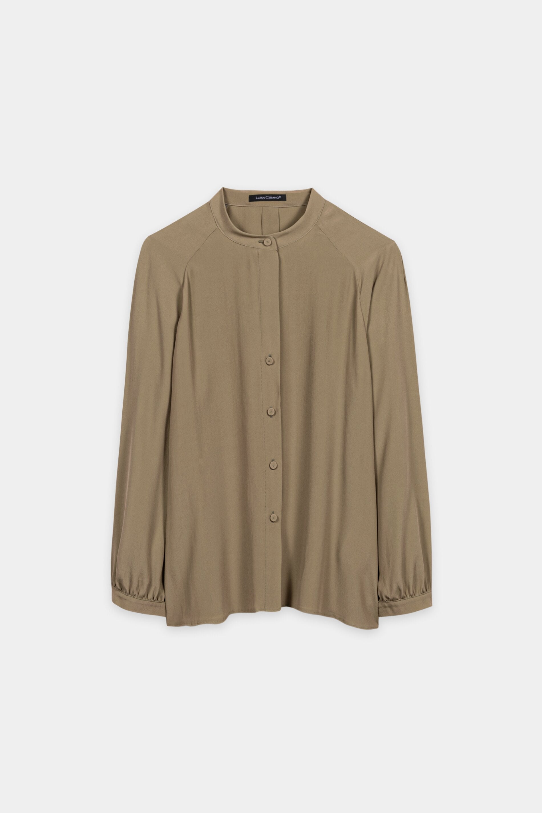 Bluse aus Seiden-Mix - salbei - Standard | Artikel Front