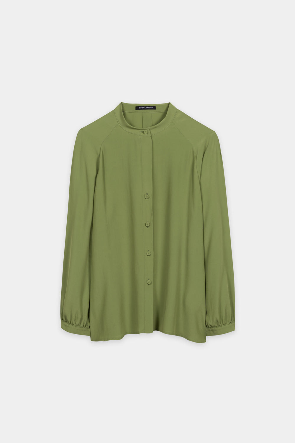Silk blend blouse - matcha green - Standard