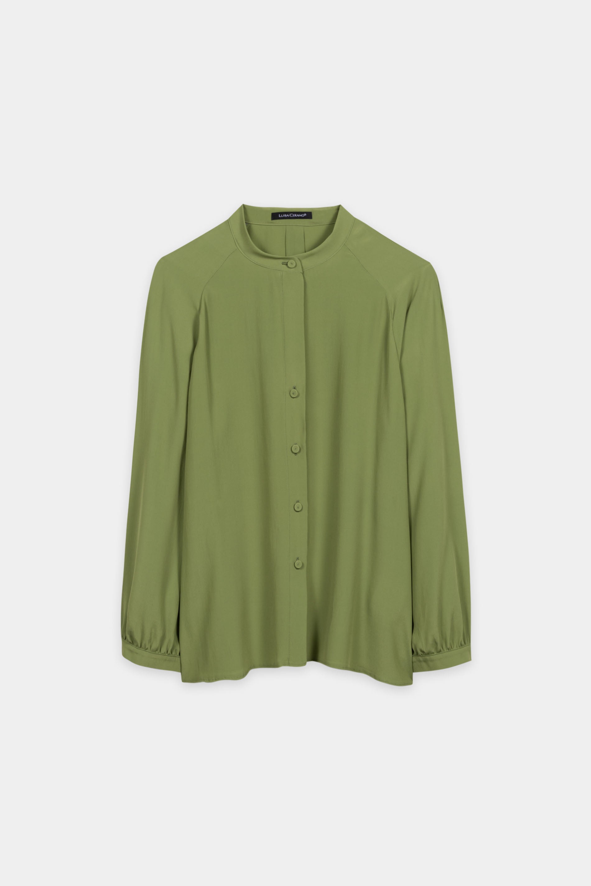 Bluse aus Seiden-Mix - matcha green - Standard | Artikel Front