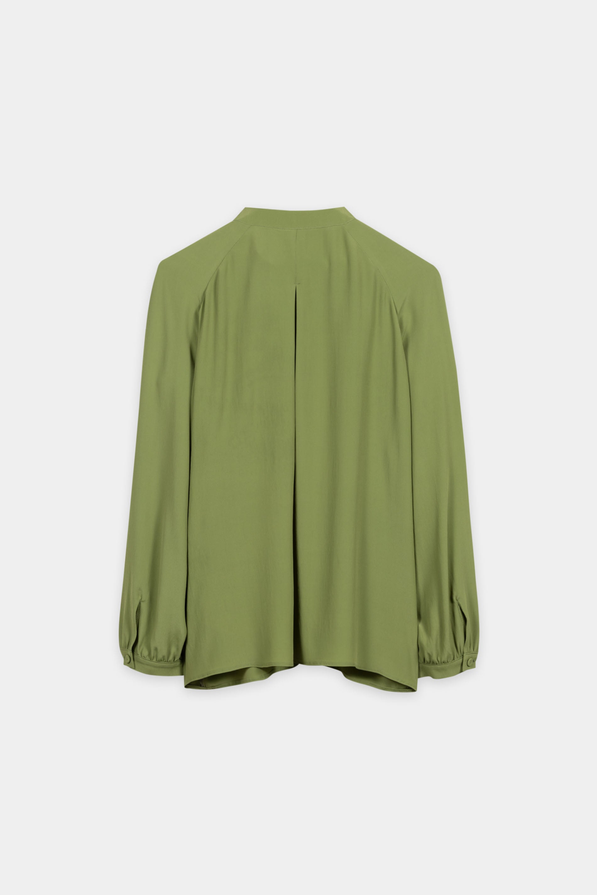 Bluse aus Seiden-Mix - matcha green - Standard | Artikel Rück