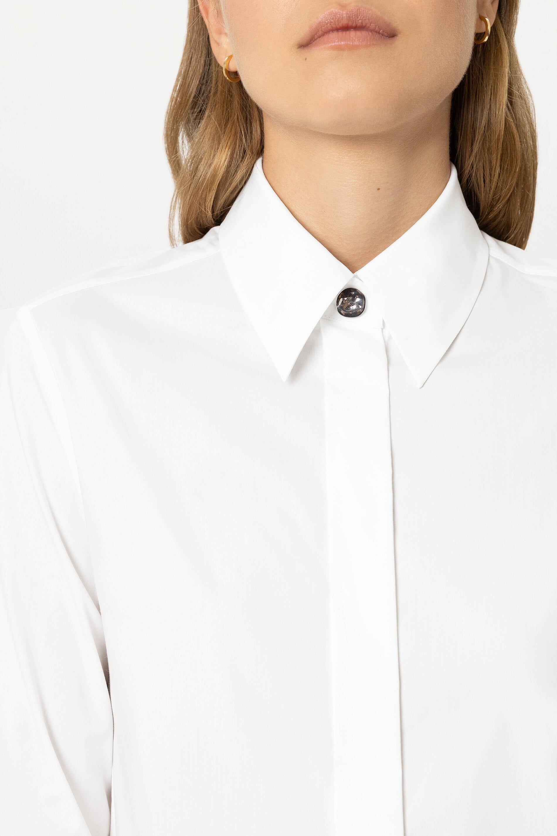 Baumwoll-Hemdbluse - white - Standard | Model Detail