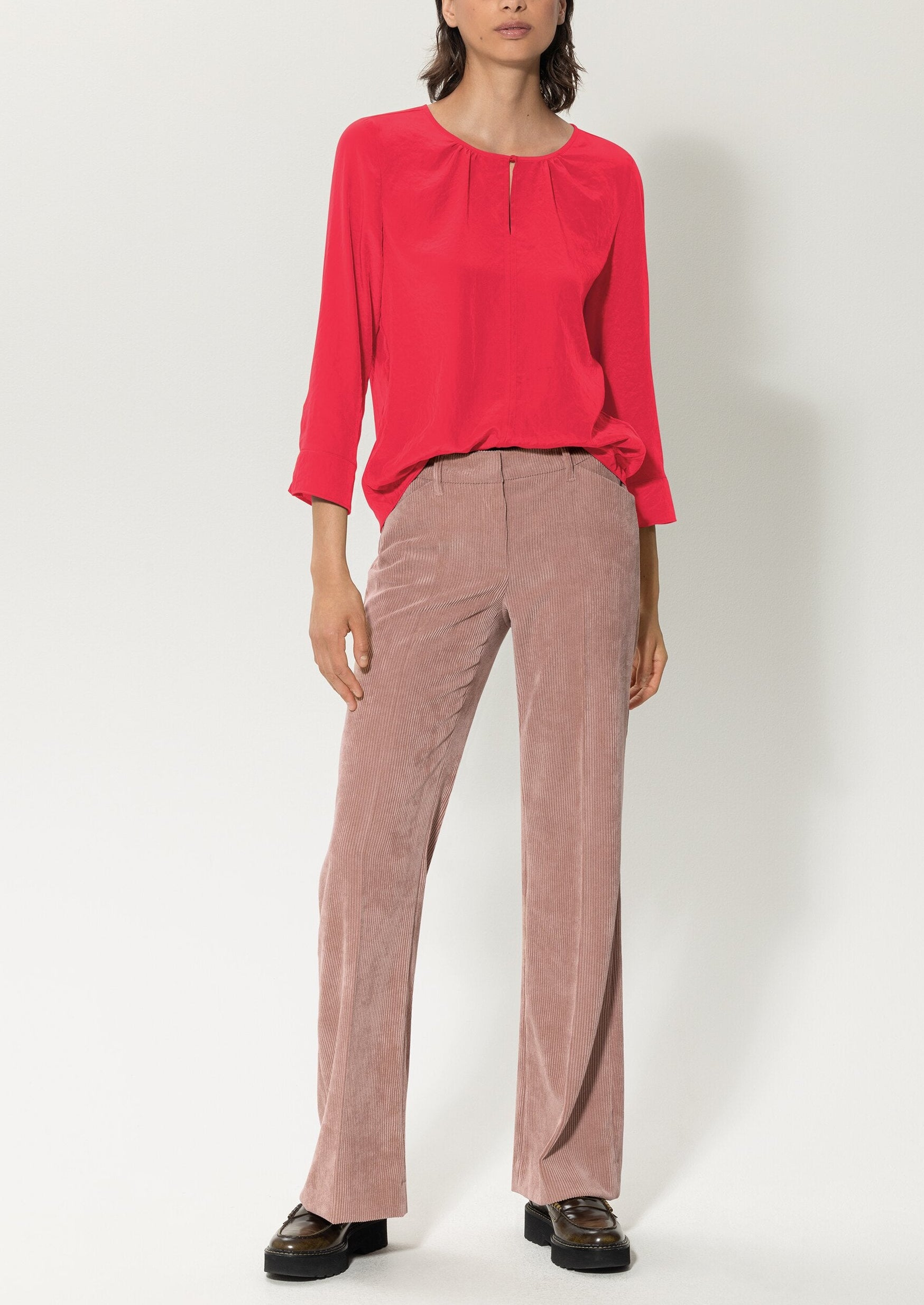 Fließendes Blusenshirt - bright red - Standard | Model Front