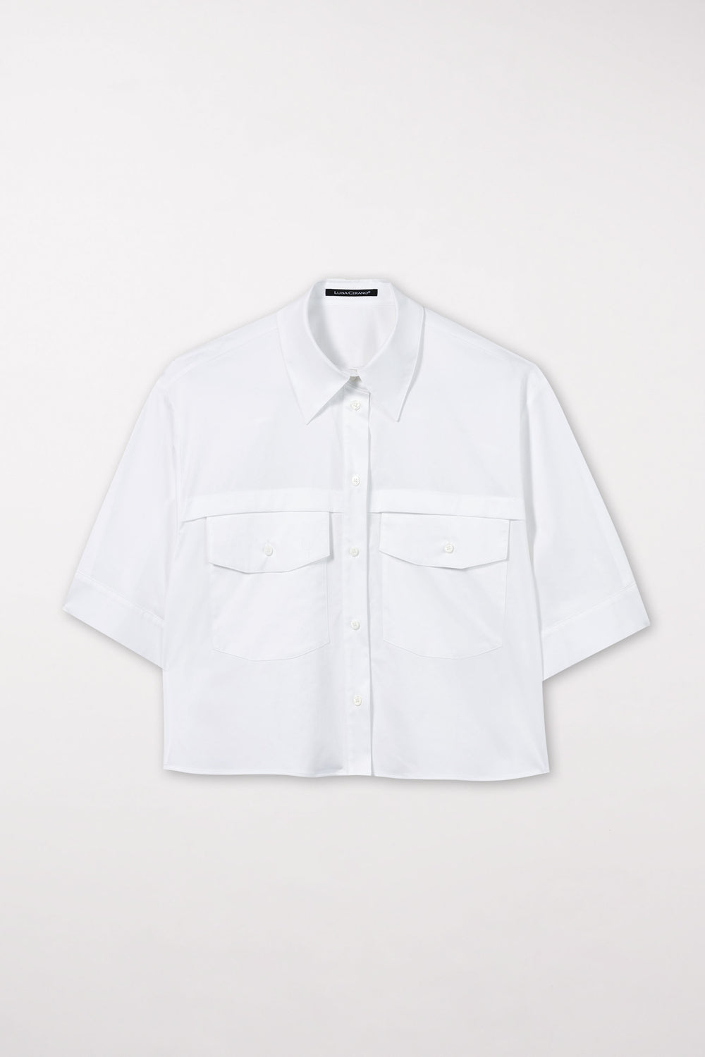 Bluse aus Gabardinestretch - white - Standard