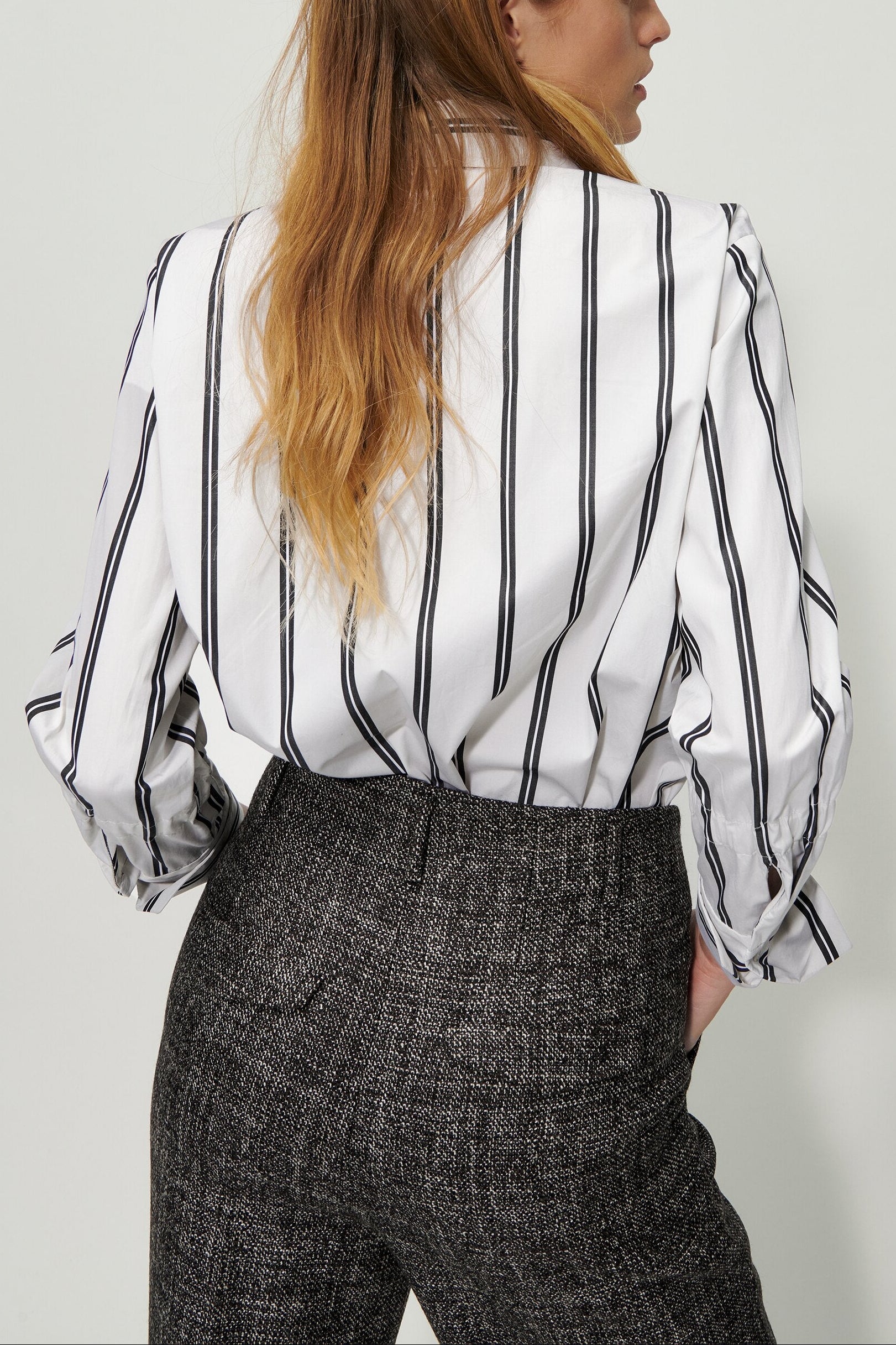 Hemdbluse mit Bold-Stripe - multi - Standard | Model Rück