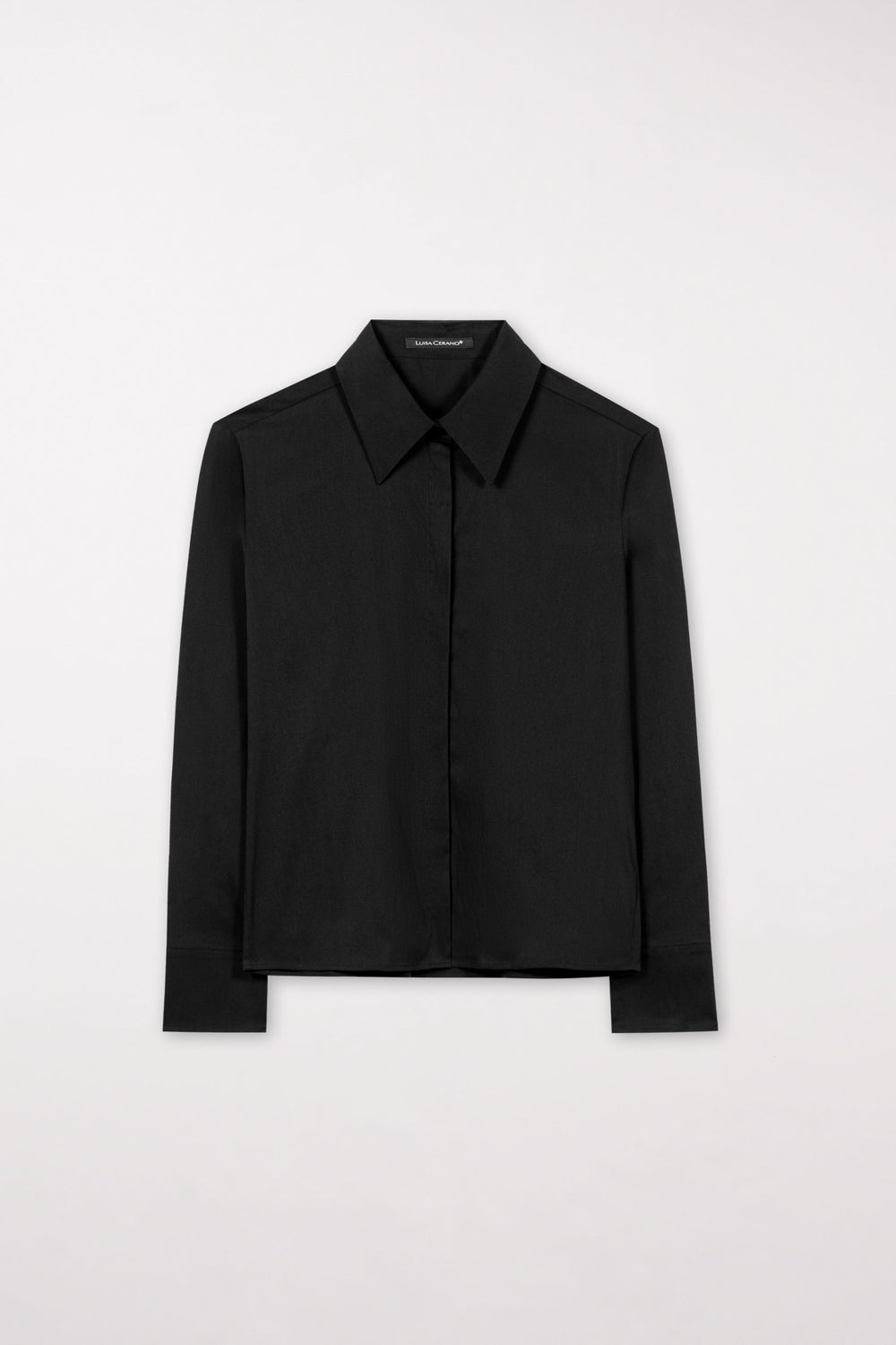 Chemisier en coton - noir profond - Standard