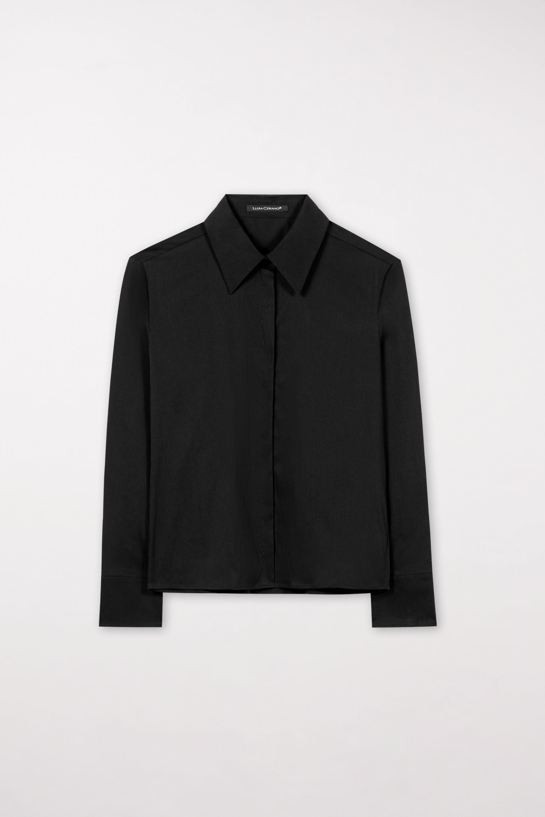 Baumwoll-Hemdbluse - deep black - Standard | Artikel Front