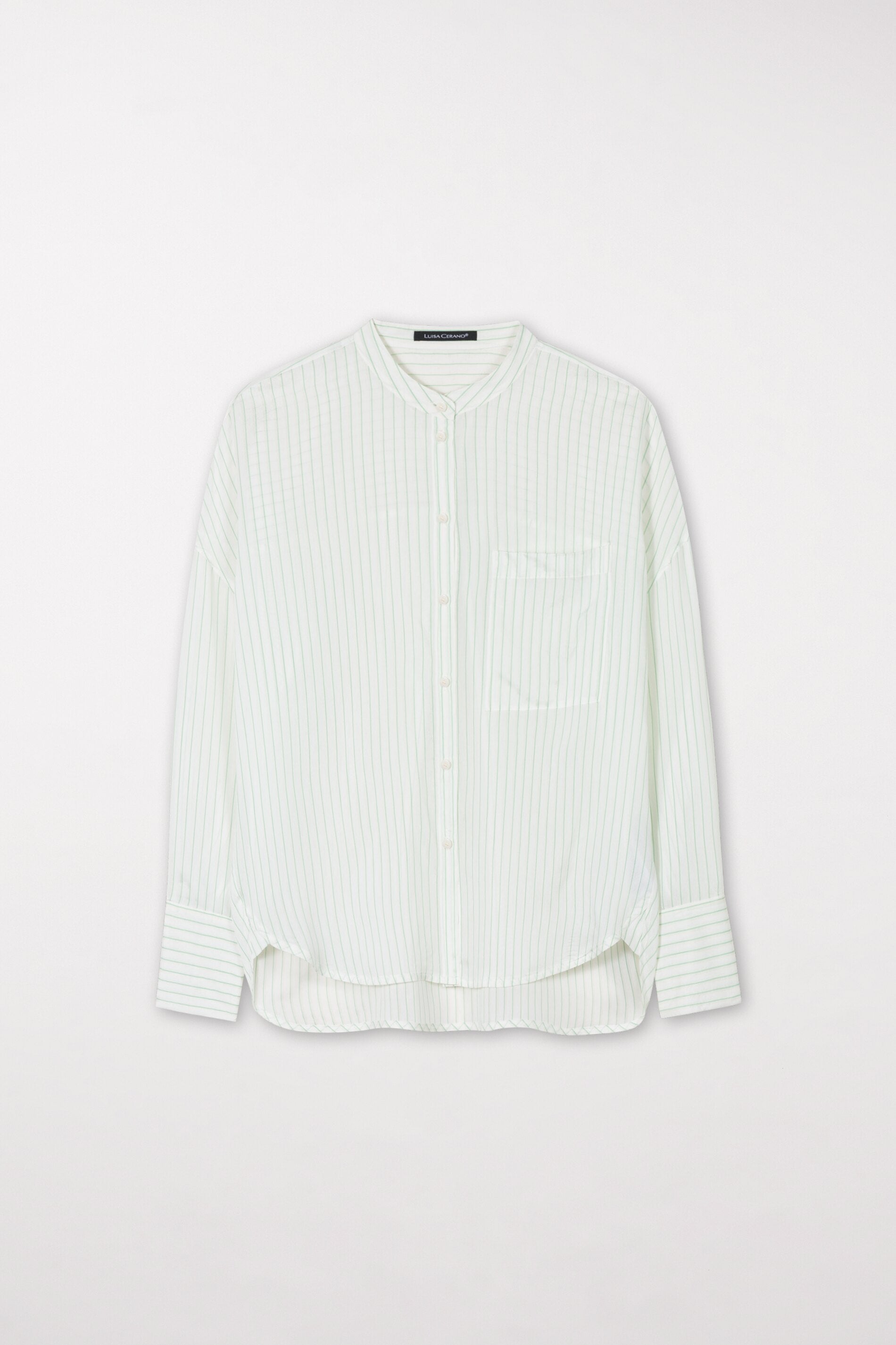 Streifenbluse aus Seiden-Mix - milk / white - Standard | Artikel Front