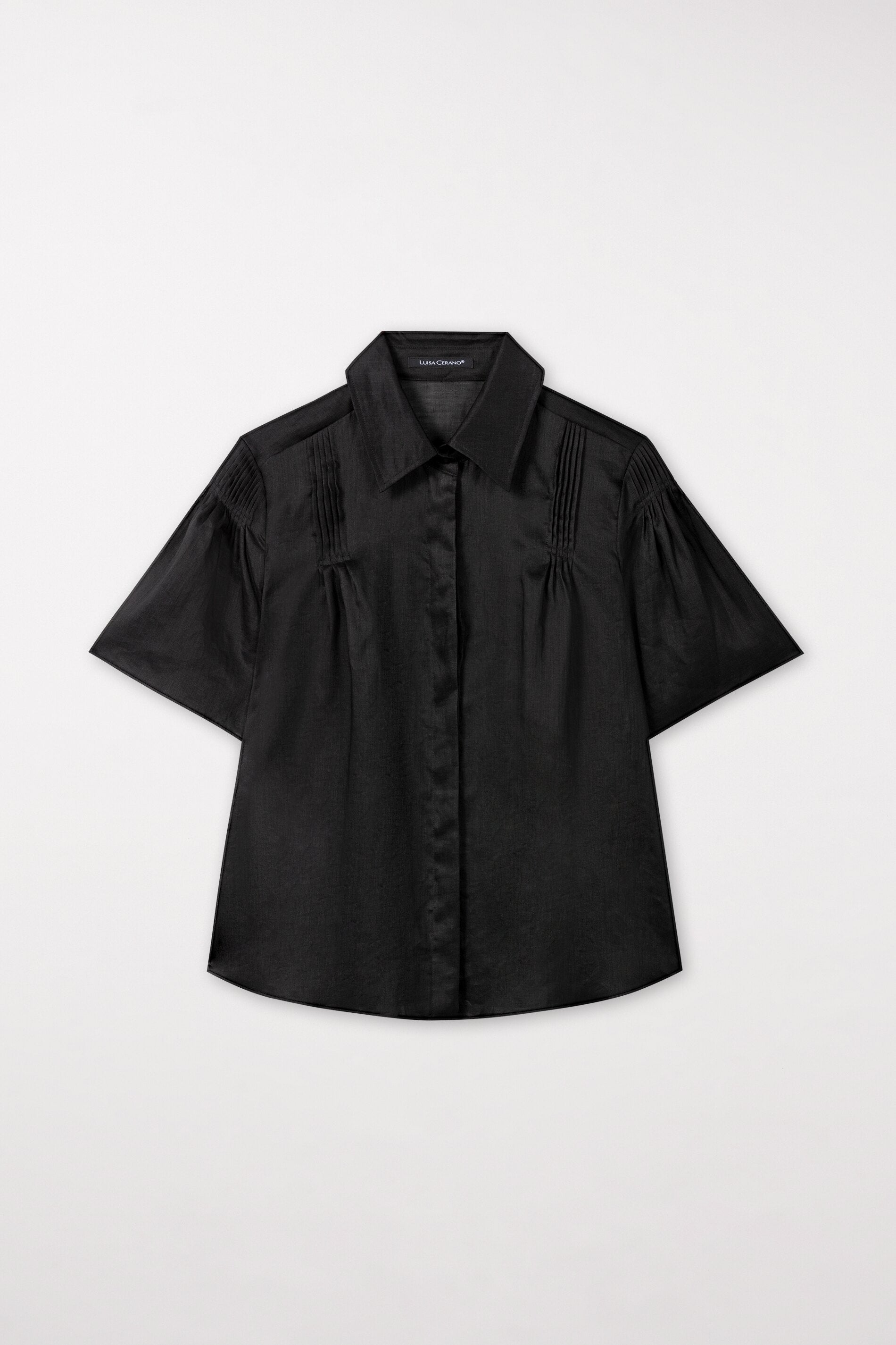 Bluse mit Biesendetails - deep black - Standard | Artikel Front