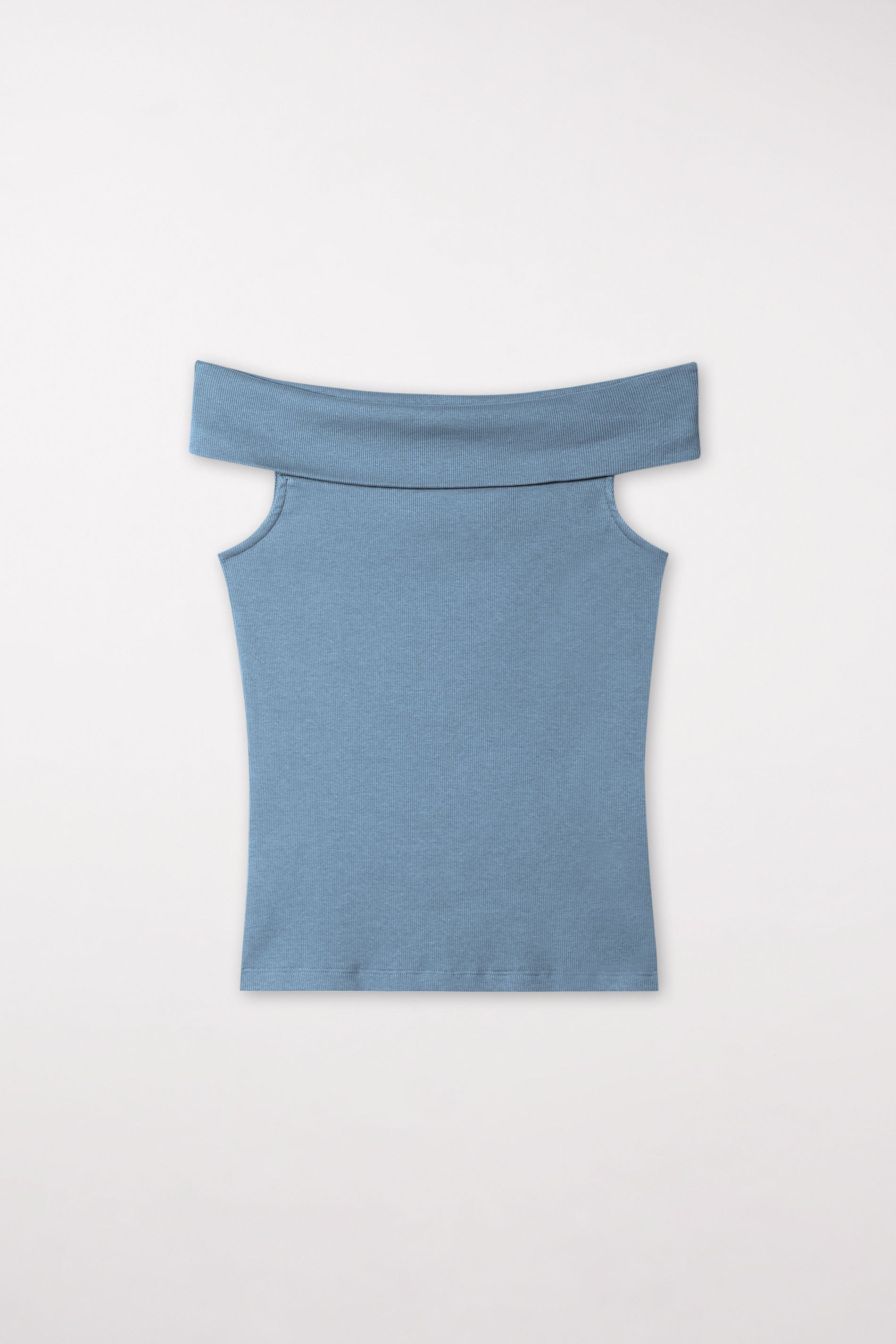 Off-Shoulder-Top - smoky blue - Standard | Artikel Front