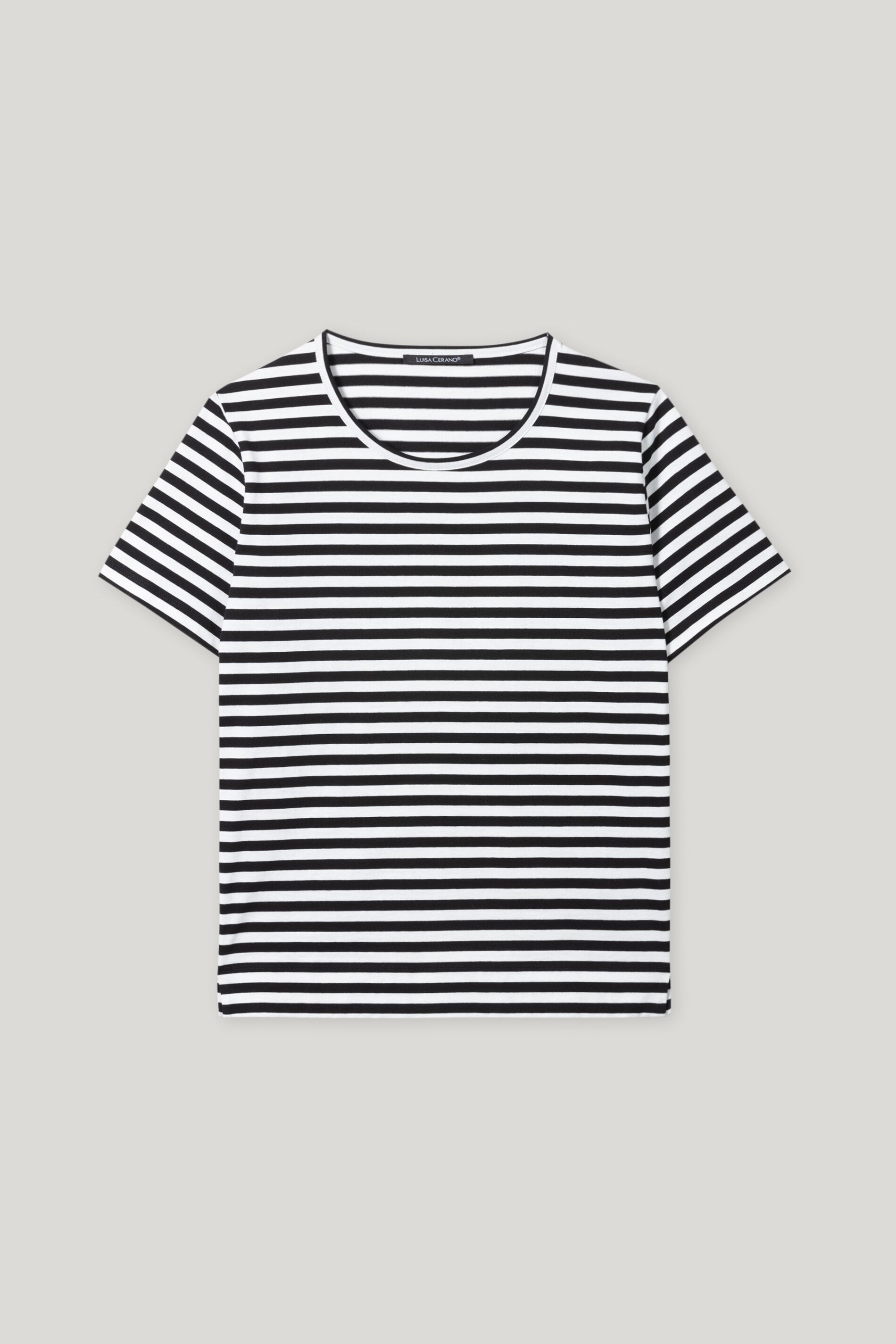 T-Shirt - deep black / white - Standard | Artikel Front