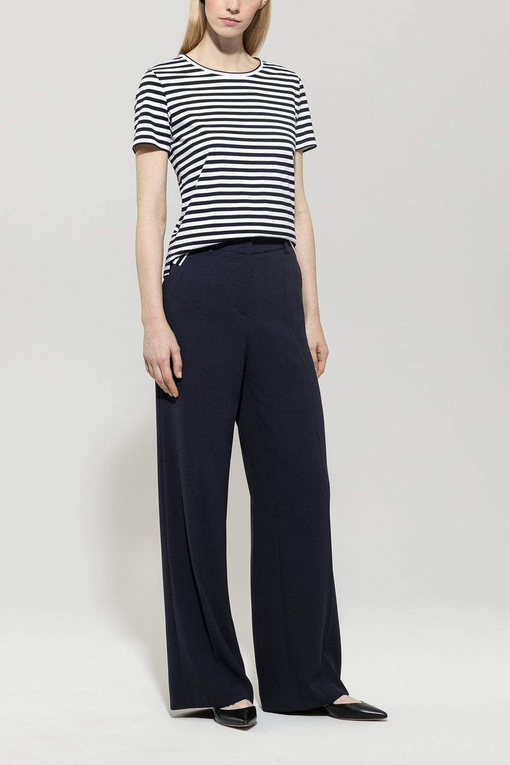 T-shirt à anneaux de base - dark navy / white - standard